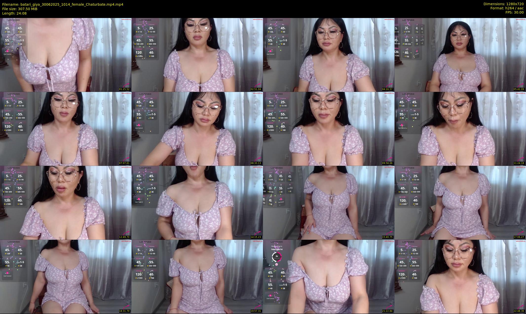 batari_giya — 25 minute Chaturbate female cam show recording, 720p, Jun 30, 2025