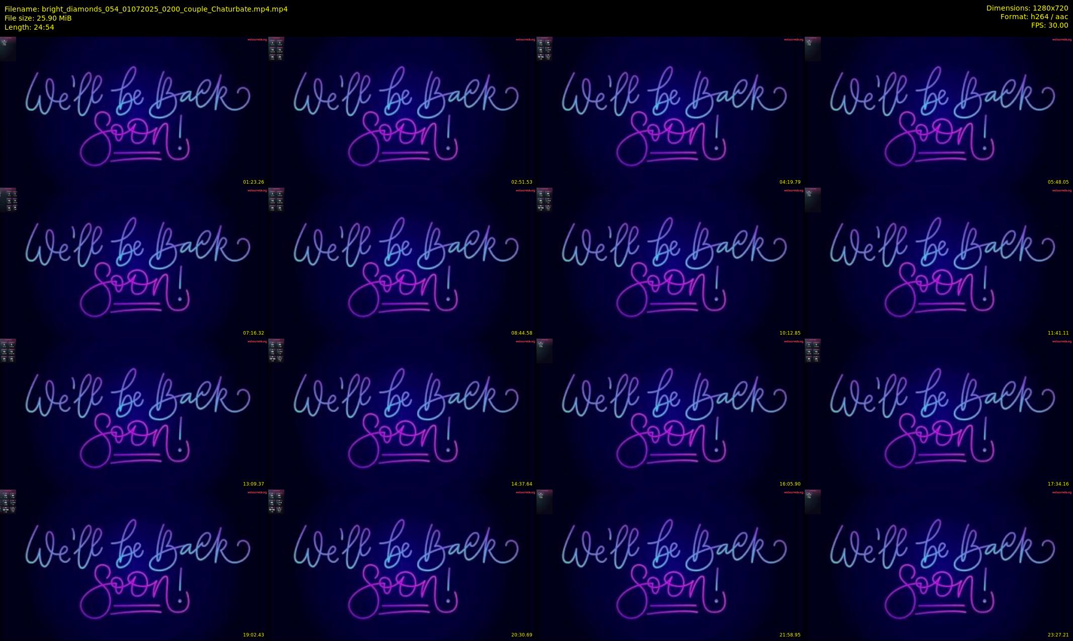 bright_diamonds_054 — 25 minute Chaturbate couple cam show recording, 720p, Jul 1, 2025