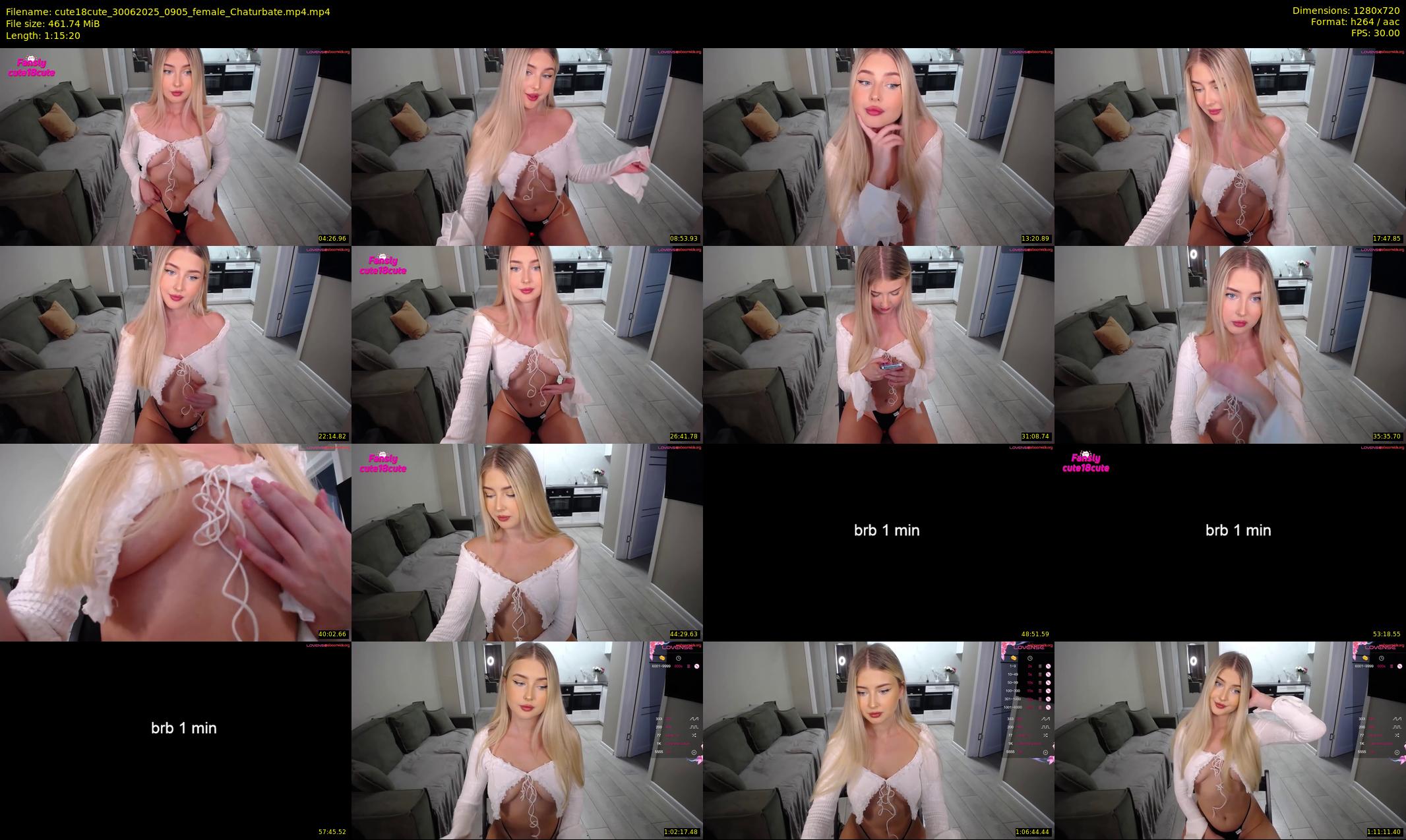 cute18cute — 76 minute Chaturbate female cam show recording, 720p, Jun 30, 2025