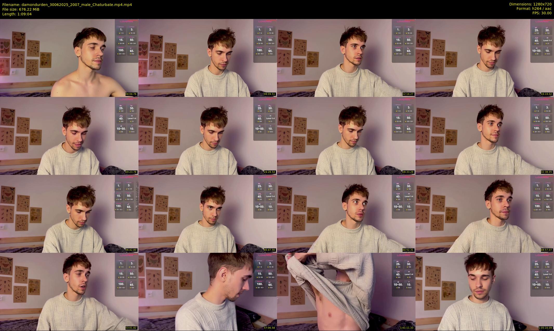 damondurden — 70 minute Chaturbate male cam show recording, 720p, Jun 30, 2025
