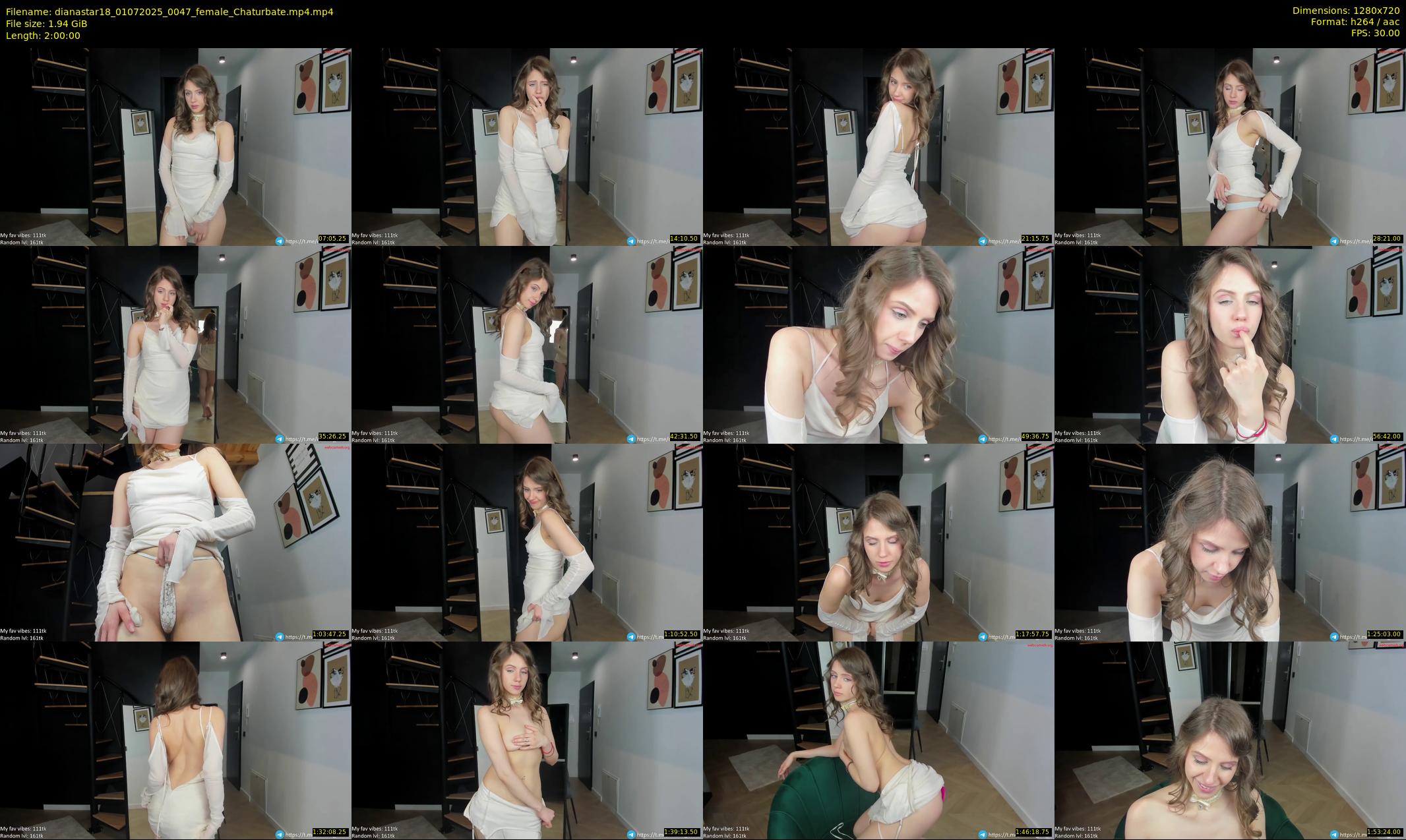 dianastar18 — 120 minute Chaturbate female cam show recording, 720p, Jul 1, 2025