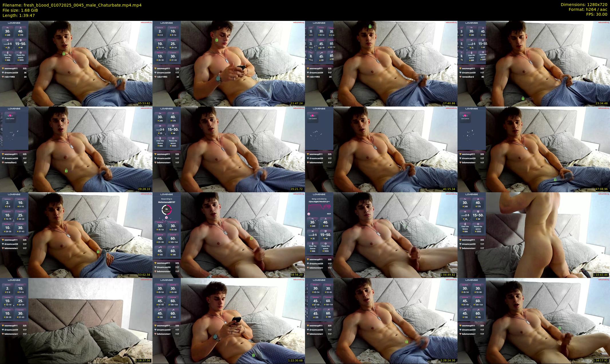 fresh_b1ood — 100 minute Chaturbate male cam show recording, 720p, Jul 1, 2025