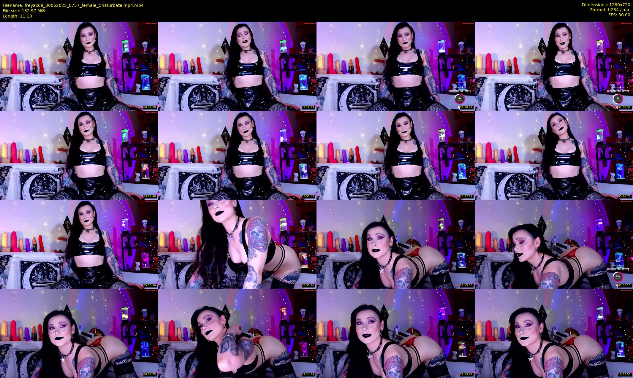 freyax69 — 12 minute Chaturbate female cam show recording, 720p, Jun 30, 2025