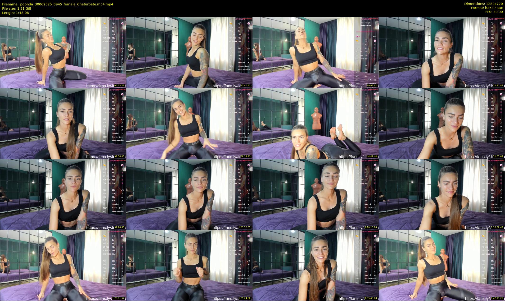 joconda — 109 minute Chaturbate female cam show recording, 720p, Jun 30, 2025