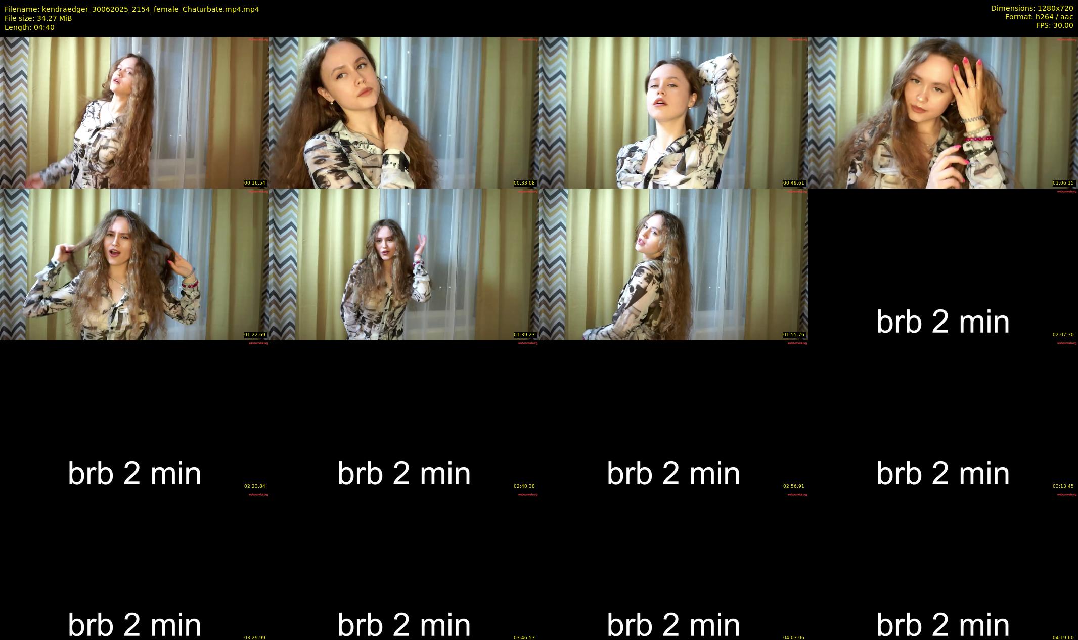kendraedger — 5 minute Chaturbate female cam show recording, 720p, Jun 30, 2025