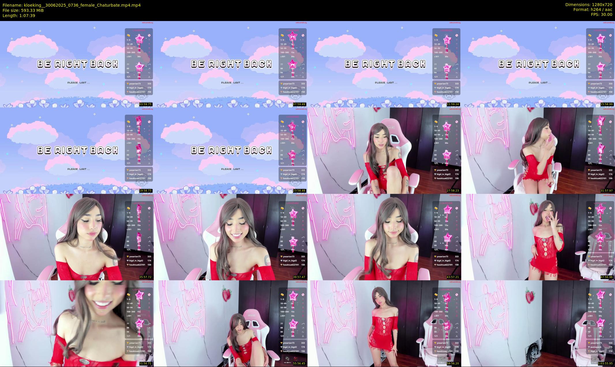 kloeking_ — 68 minute Chaturbate female cam show recording, 720p, Jun 30, 2025