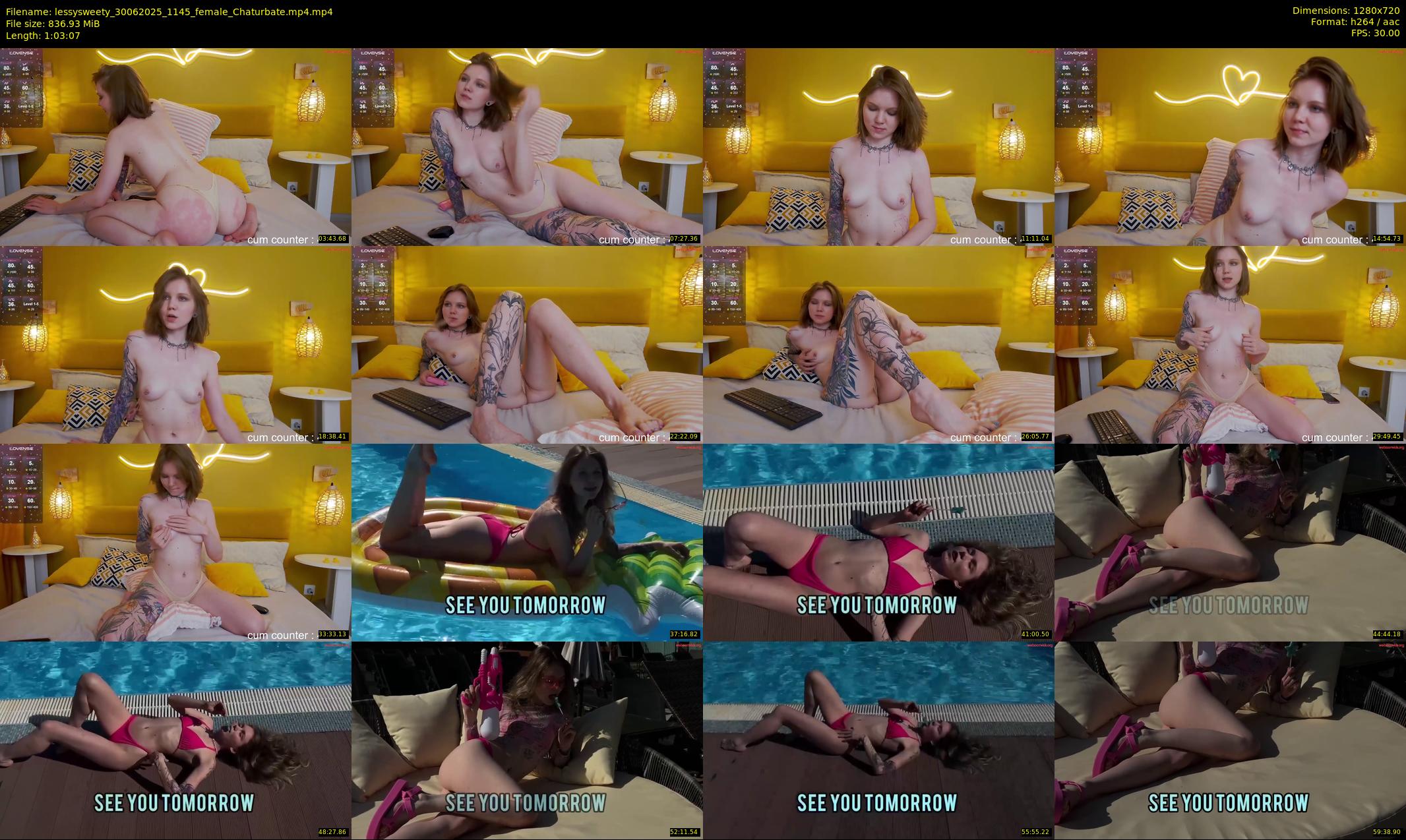 lessysweety — 64 minute Chaturbate female cam show recording, 720p, Jun 30, 2025