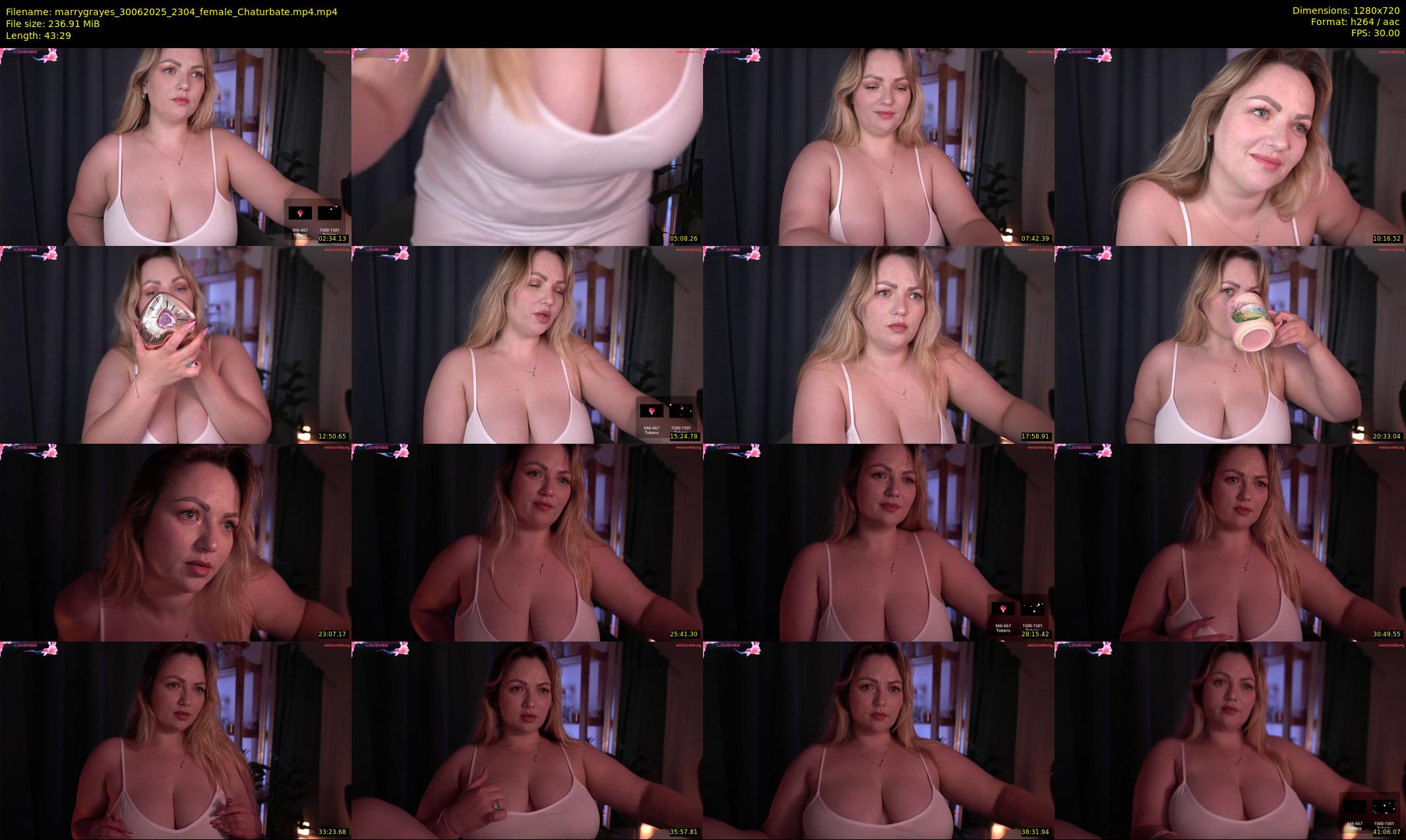 marrygrayes — 44 minute Chaturbate female cam show recording, 720p, Jun 30, 2025