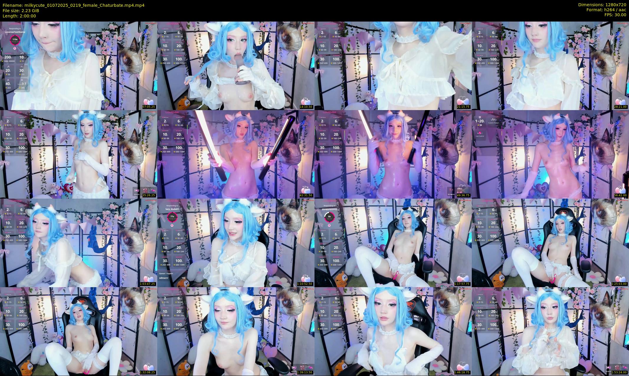 milkycute — 120 minute Chaturbate female cam show recording, 720p, Jul 1, 2025