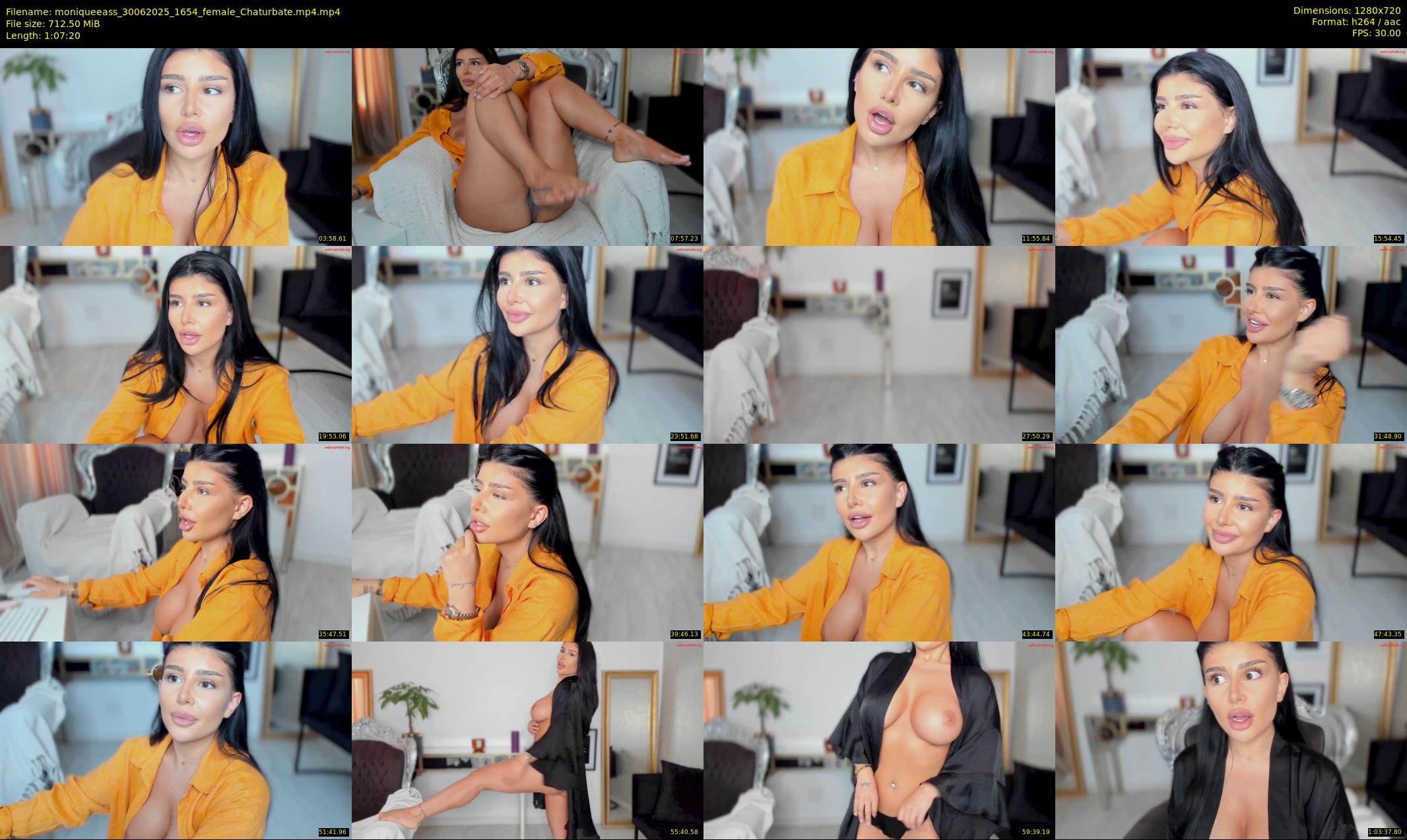 moniqueeass — 68 minute Chaturbate female cam show recording, 720p, Jun 30, 2025