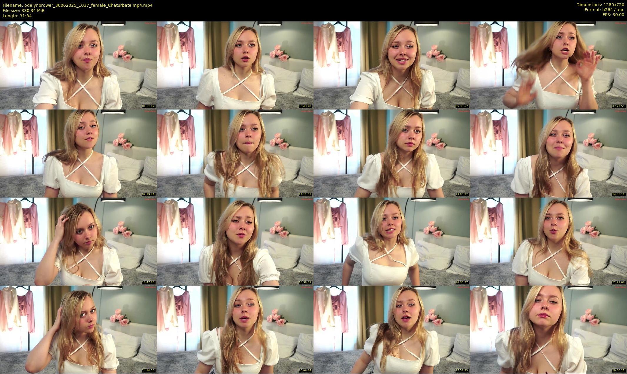 odelynbrower — 32 minute Chaturbate female cam show recording, 720p, Jun 30, 2025