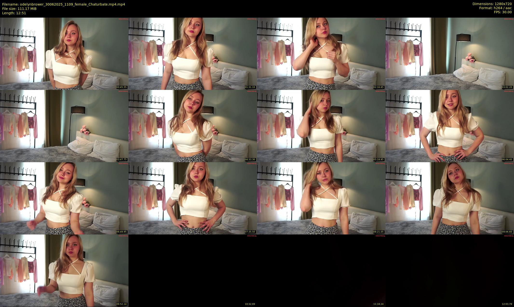 odelynbrower — 13 minute Chaturbate female cam show recording, 720p, Jun 30, 2025