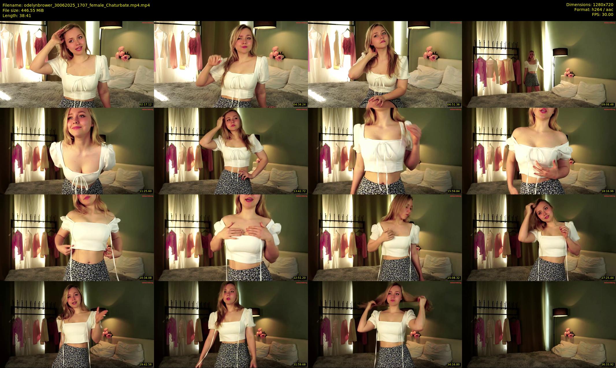 odelynbrower — 39 minute Chaturbate female cam show recording, 720p, Jun 30, 2025