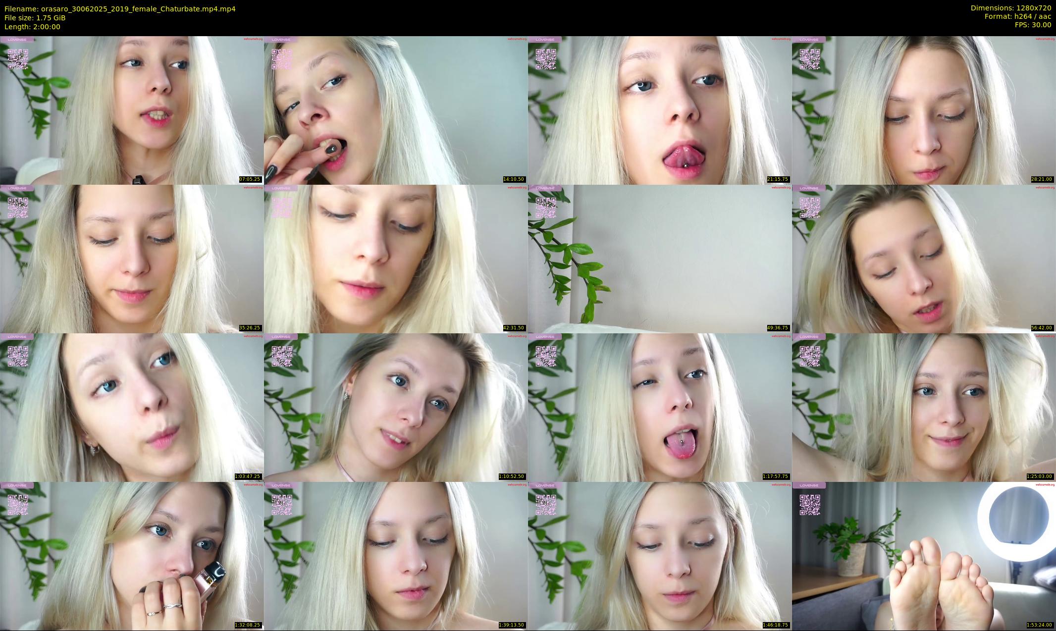 orasaro — 120 minute Chaturbate female cam show recording, 720p, Jun 30, 2025