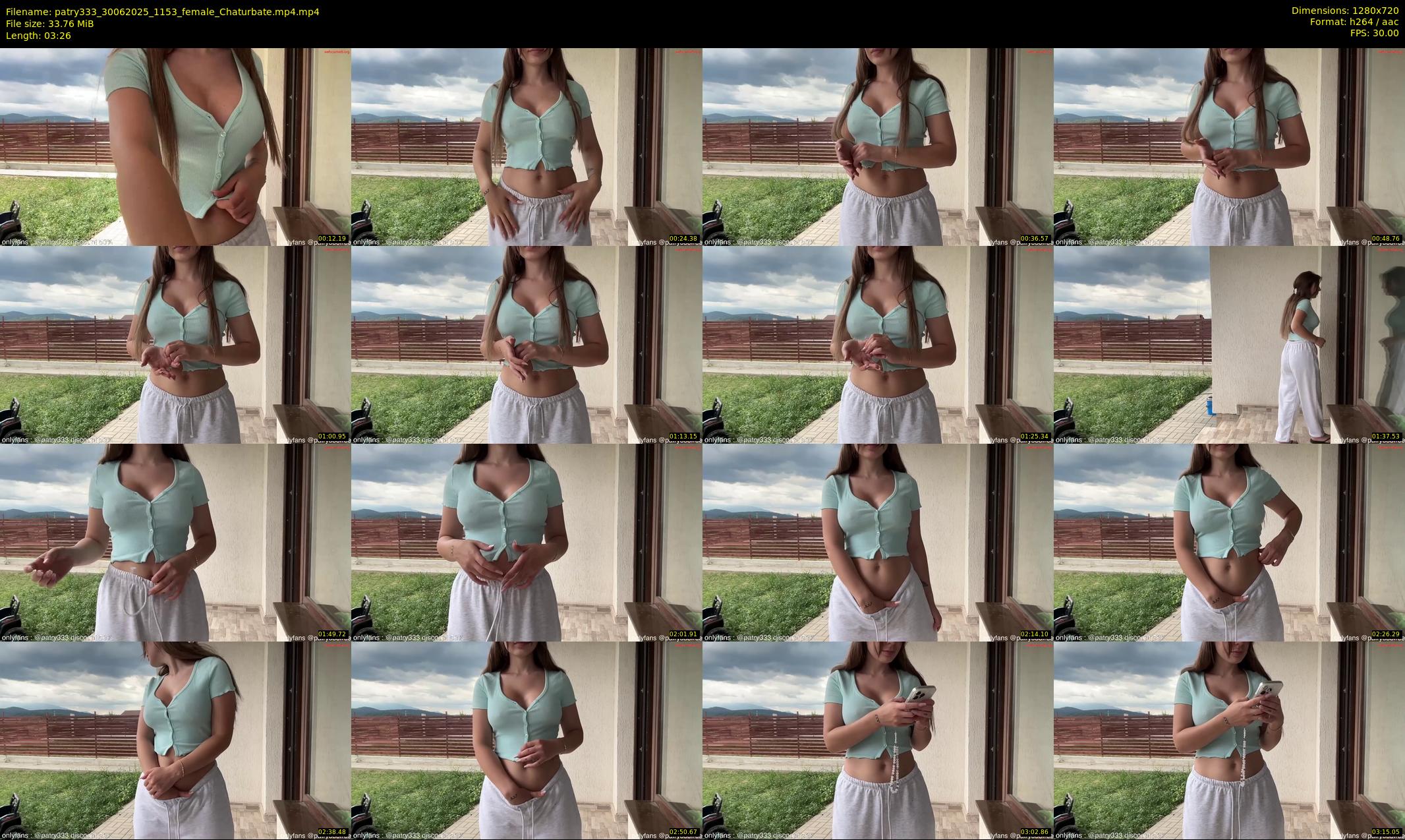 patry333 — 4 minute Chaturbate female cam show recording, 720p, Jun 30, 2025