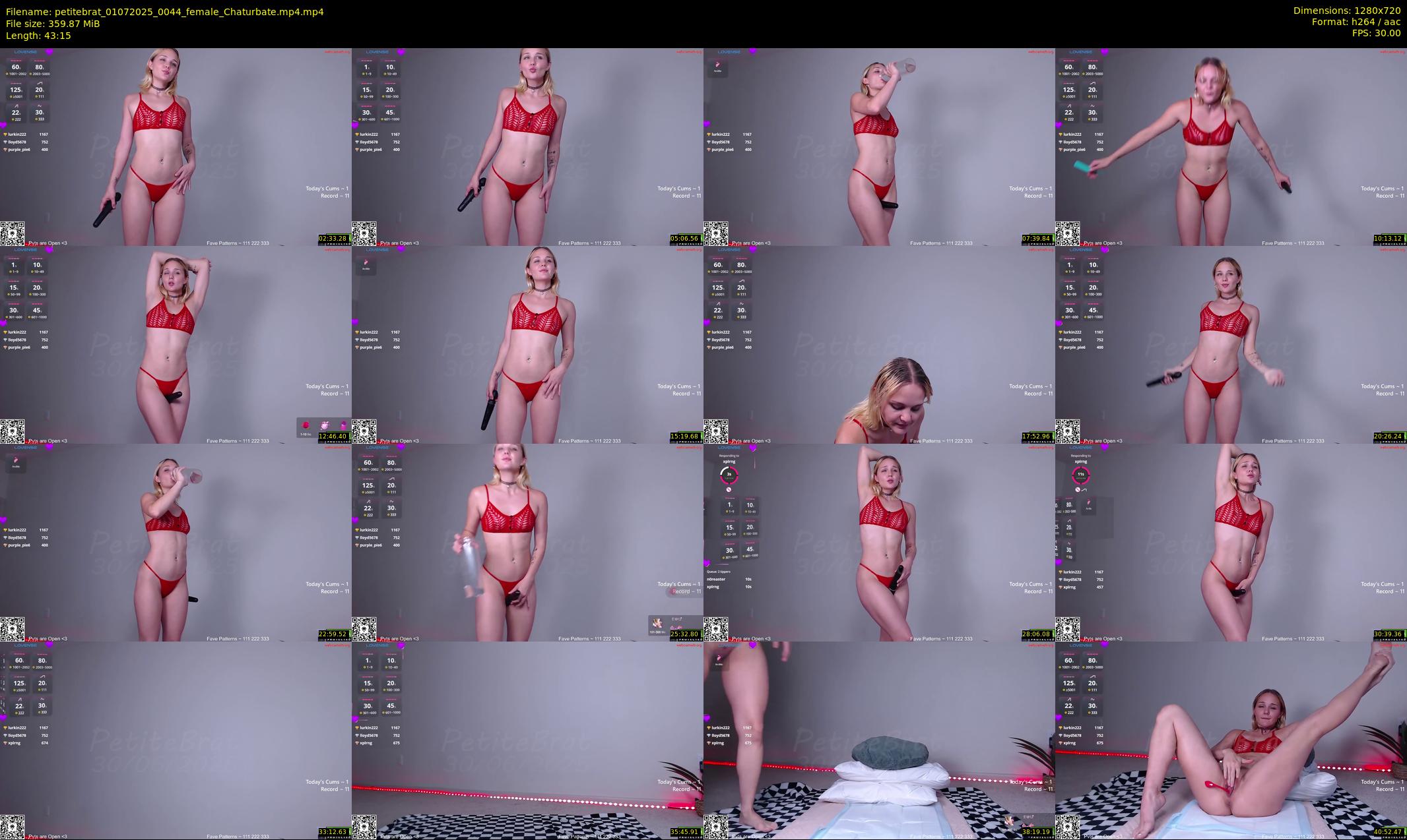 petitebrat — 44 minute Chaturbate female cam show recording, 720p, Jul 1, 2025