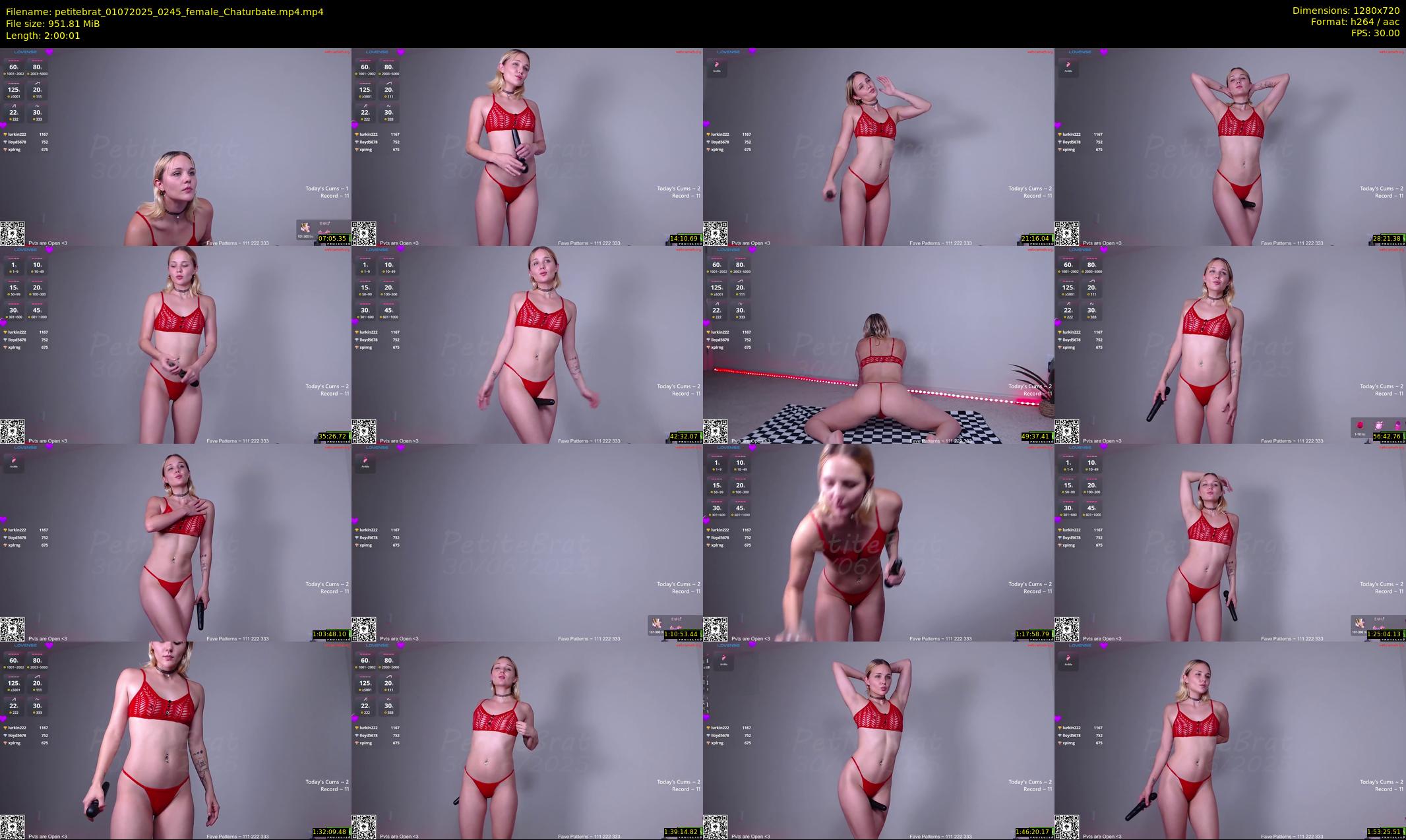 petitebrat — 121 minute Chaturbate female cam show recording, 720p, Jul 1, 2025