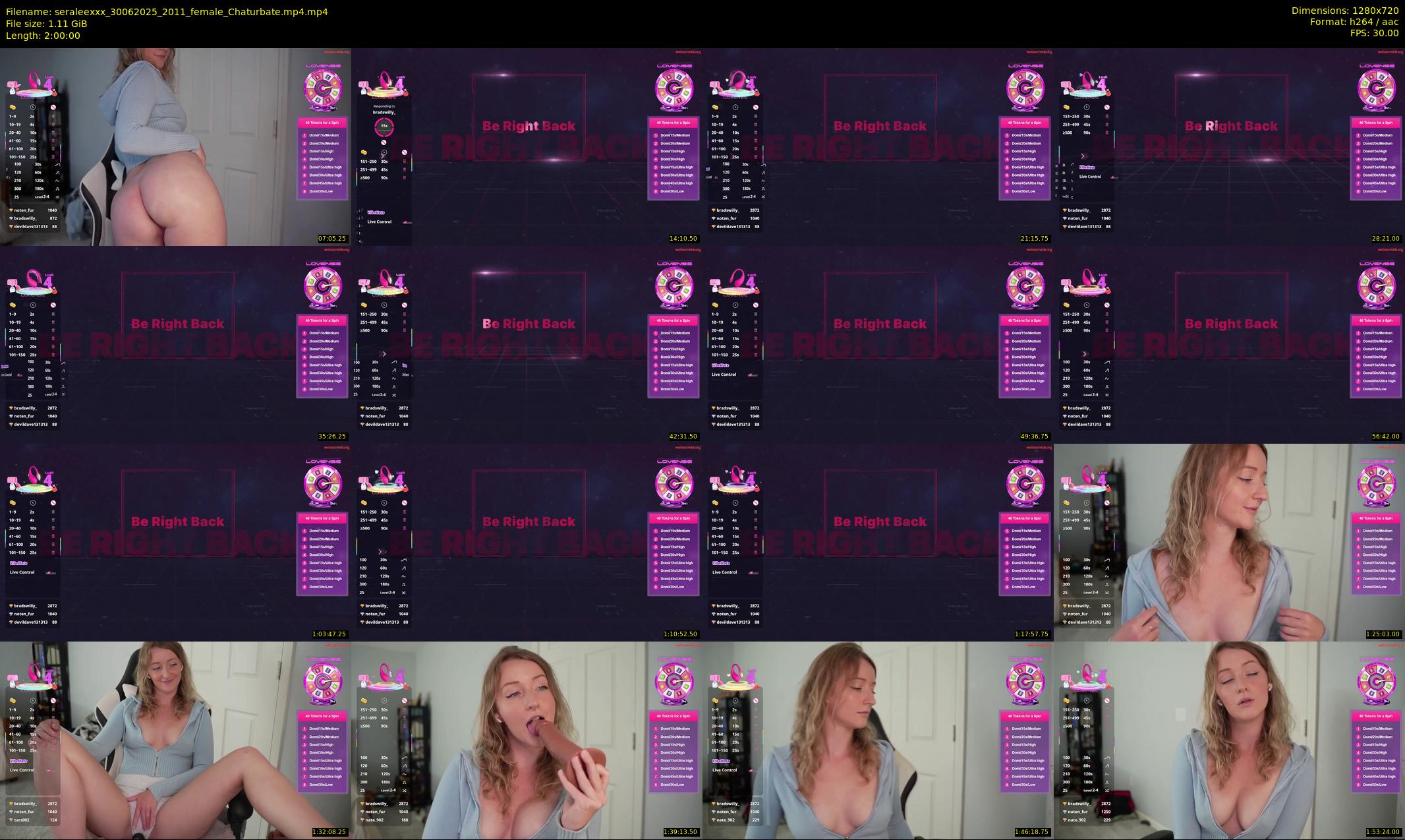 seraleexxx — 120 minute Chaturbate female cam show recording, 720p, Jun 30, 2025