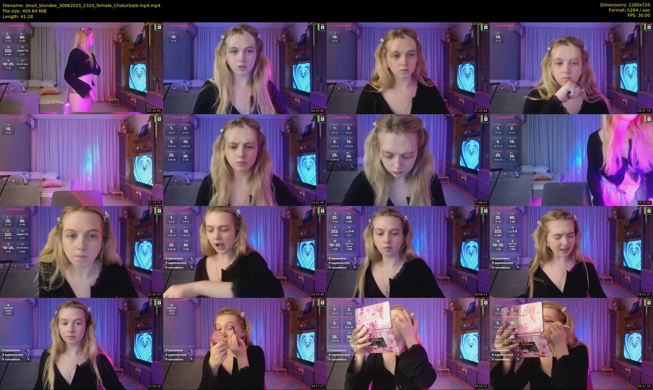 small_blondee — 42 minute Chaturbate female cam show recording, 720p, Jun 30, 2025