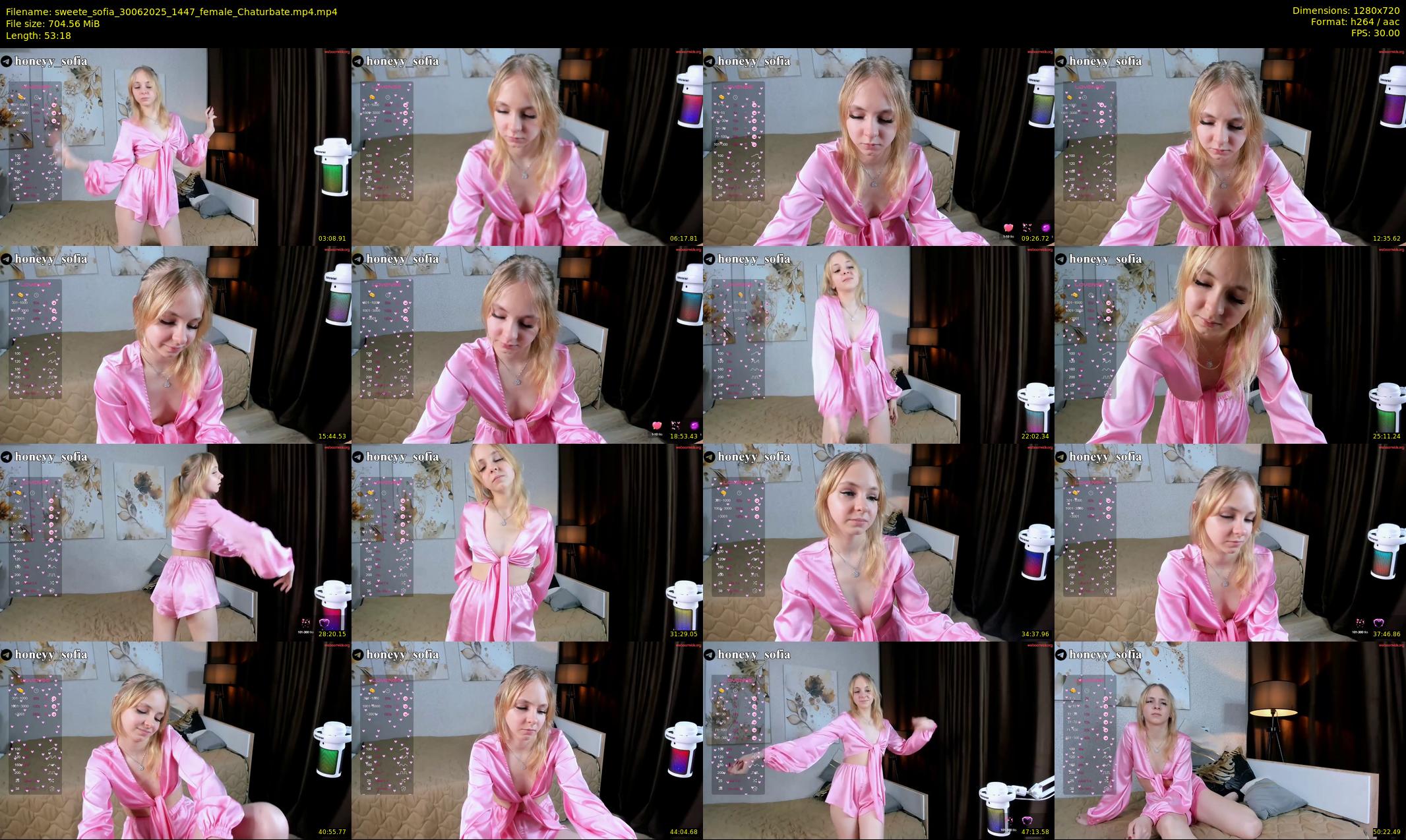 sweete_sofia — 54 minute Chaturbate female cam show recording, 720p, Jun 30, 2025