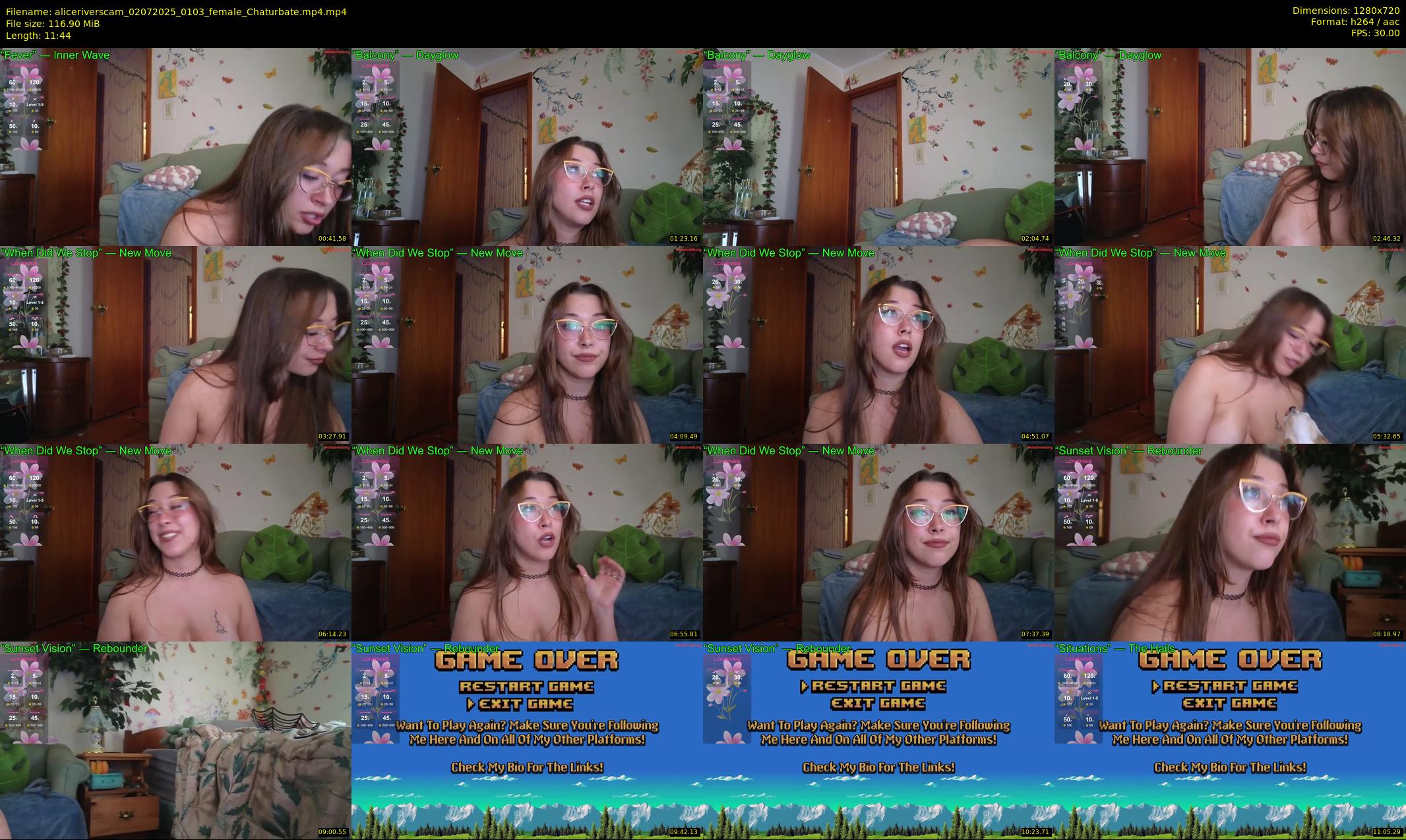 aliceriverscam — 12 minute Chaturbate female cam show recording, 720p, Jul 2, 2025