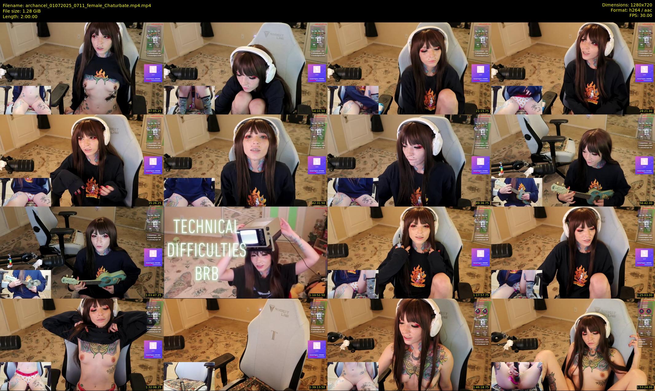 archancel — 120 minute Chaturbate female cam show recording, 720p, Jul 1, 2025