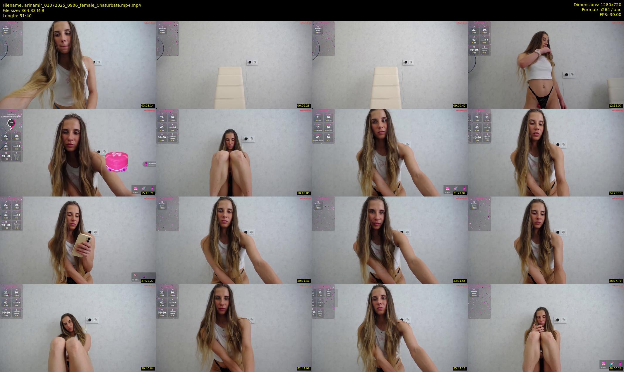 arinamir — 52 minute Chaturbate female cam show recording, 720p, Jul 1, 2025