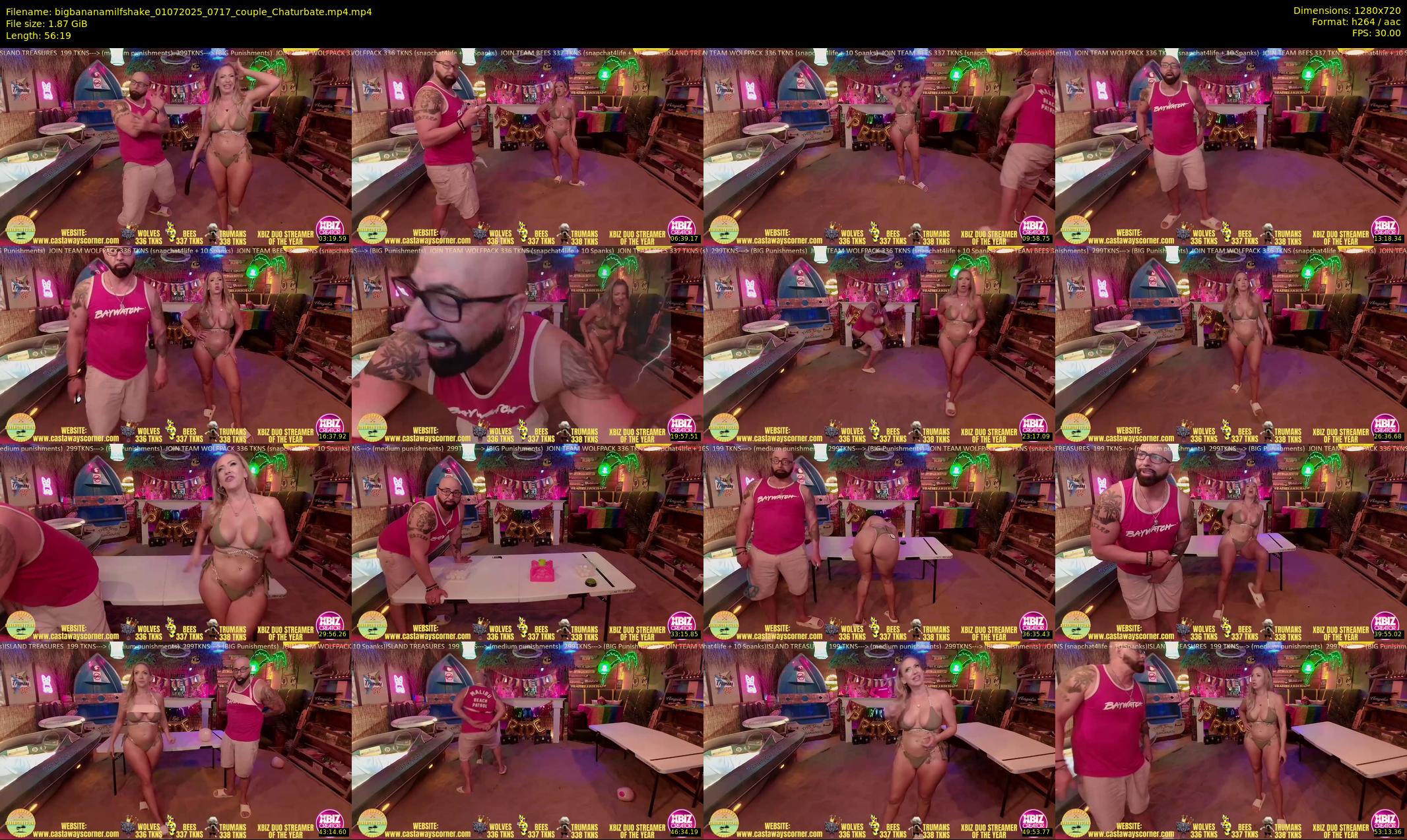 bigbananamilfshake — 57 minute Chaturbate couple cam show recording, 720p, Jul 1, 2025