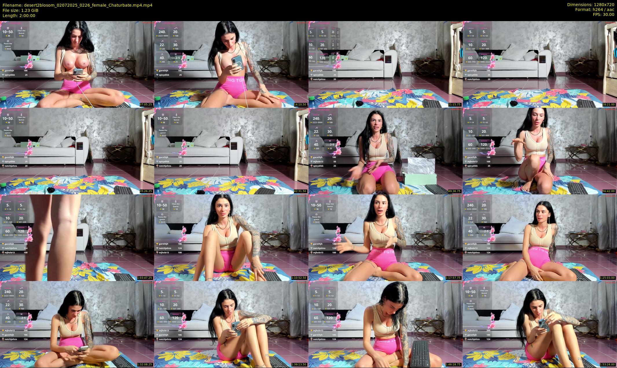 desert2blosom — 120 minute Chaturbate female cam show recording, 720p, Jul 2, 2025