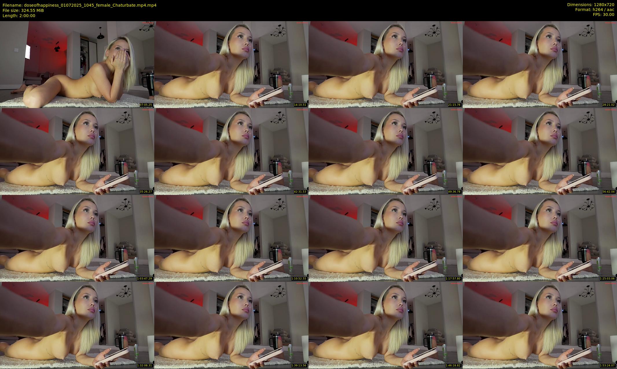doseofhappiness — 120 minute Chaturbate female cam show recording, 720p, Jul 1, 2025