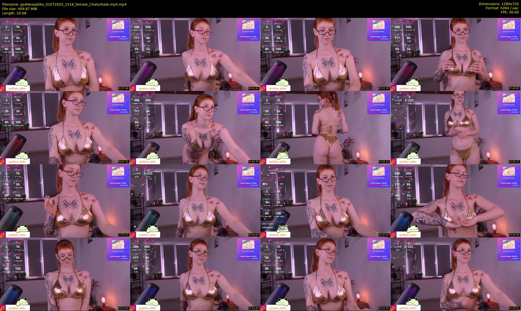 goddessakiko — 34 minute Chaturbate female cam show recording, 720p, Jul 1, 2025