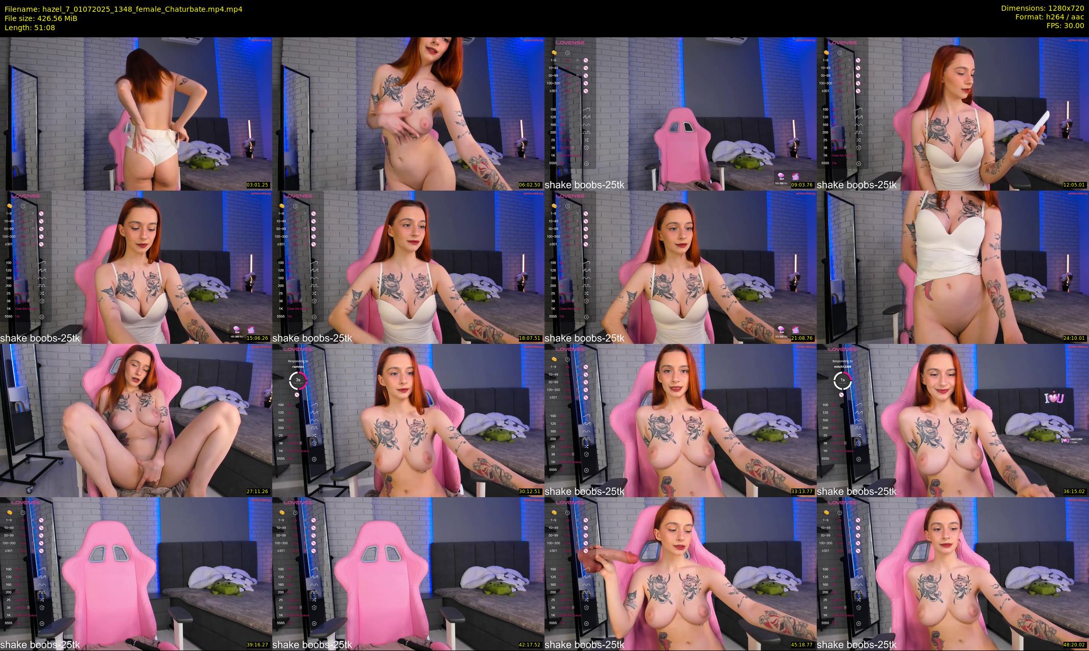 hazel_7 — 52 minute Chaturbate female cam show recording, 720p, Jul 1, 2025