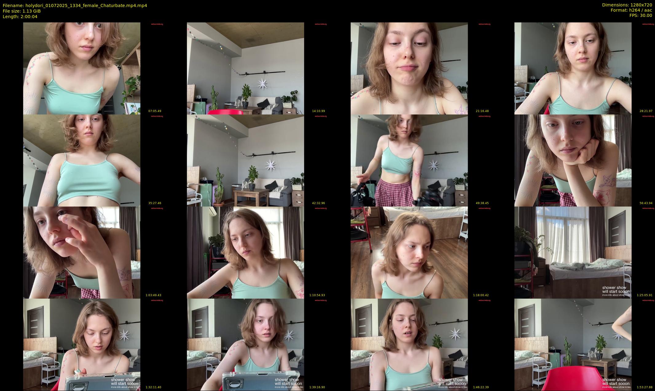 holydori — 121 minute Chaturbate female cam show recording, 720p, Jul 1, 2025
