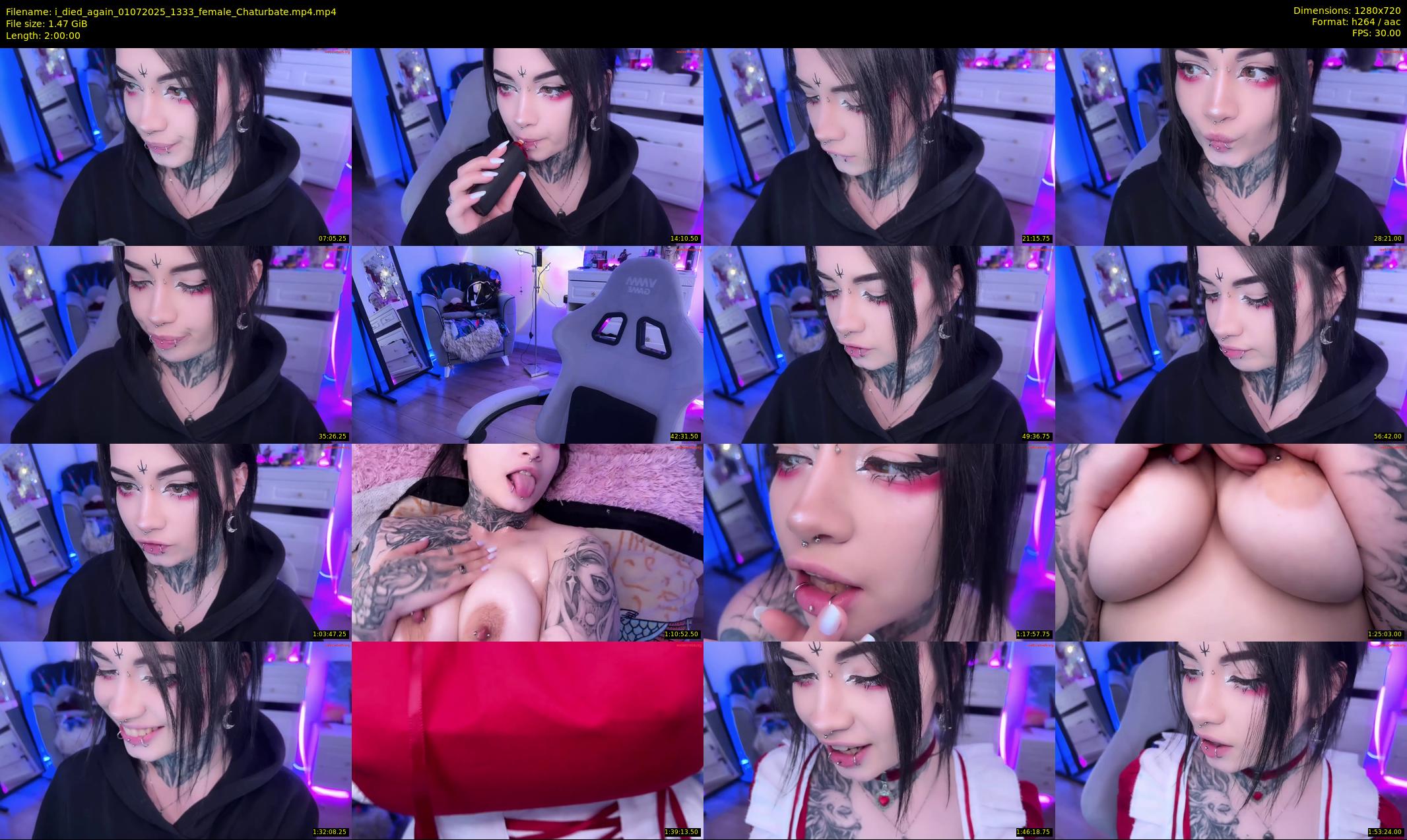 i_died_again — 120 minute Chaturbate female cam show recording, 720p, Jul 1, 2025
