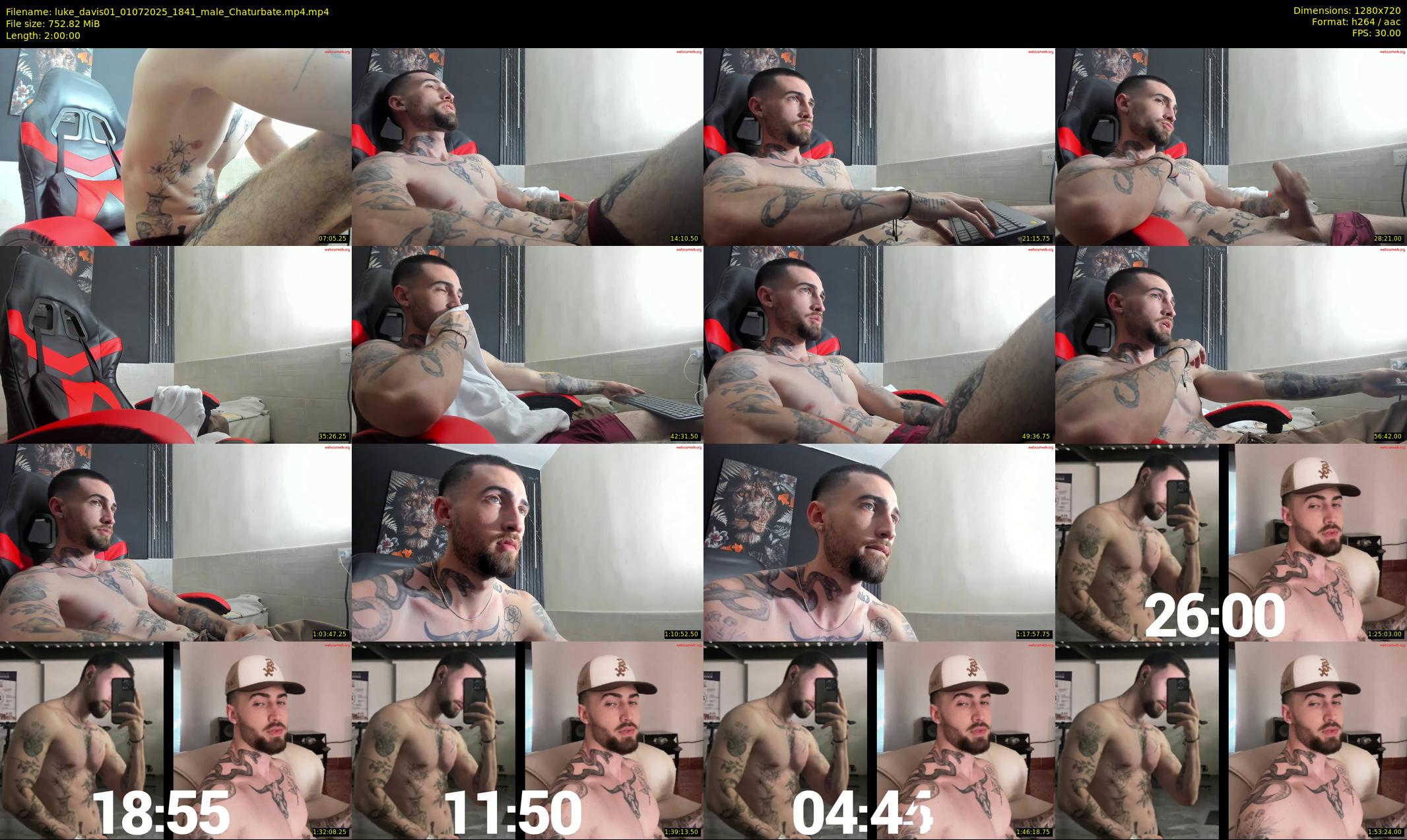 luke_davis01 — 120 minute Chaturbate male cam show recording, 720p, Jul 1, 2025