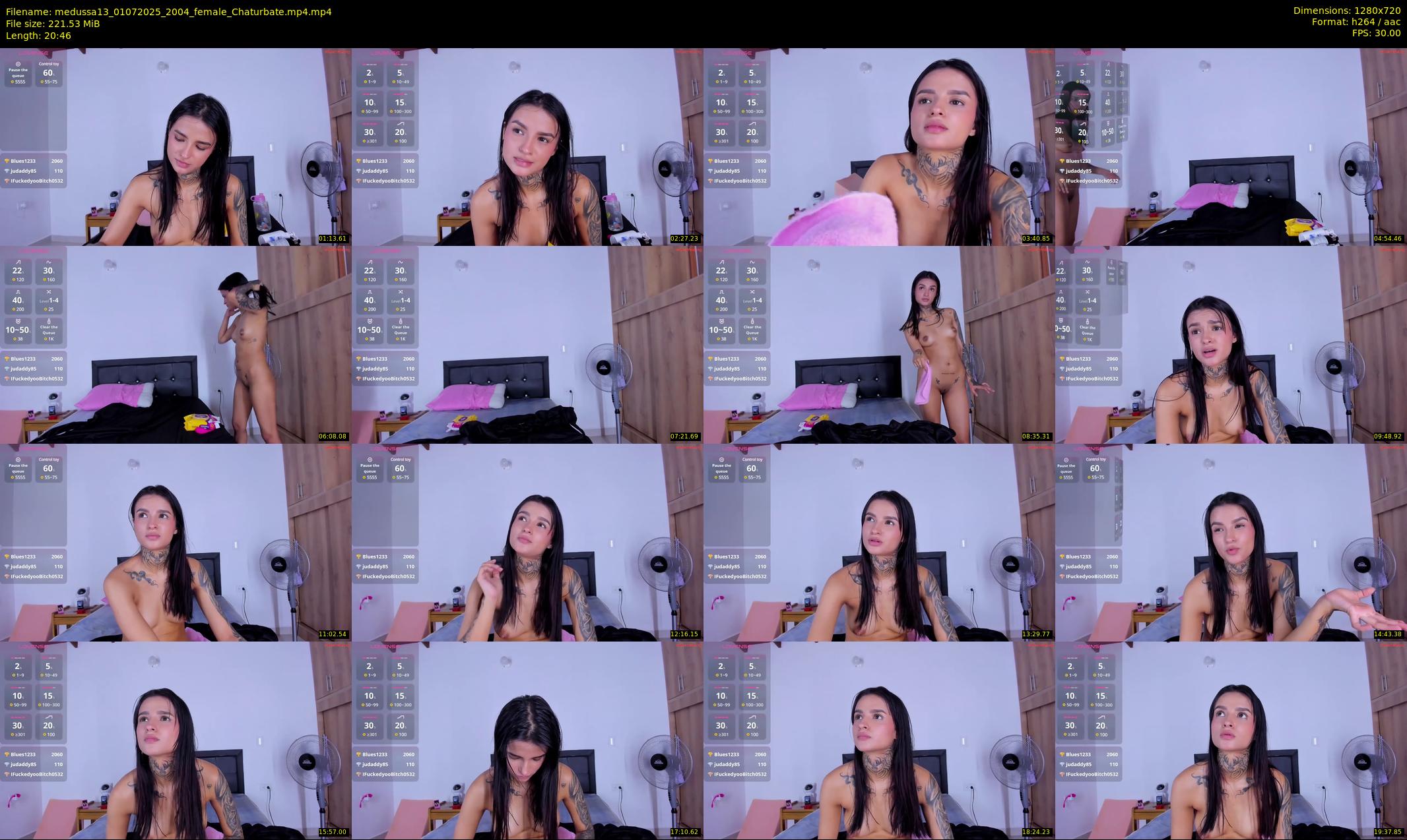 medussa13 — 21 minute Chaturbate female cam show recording, 720p, Jul 1, 2025
