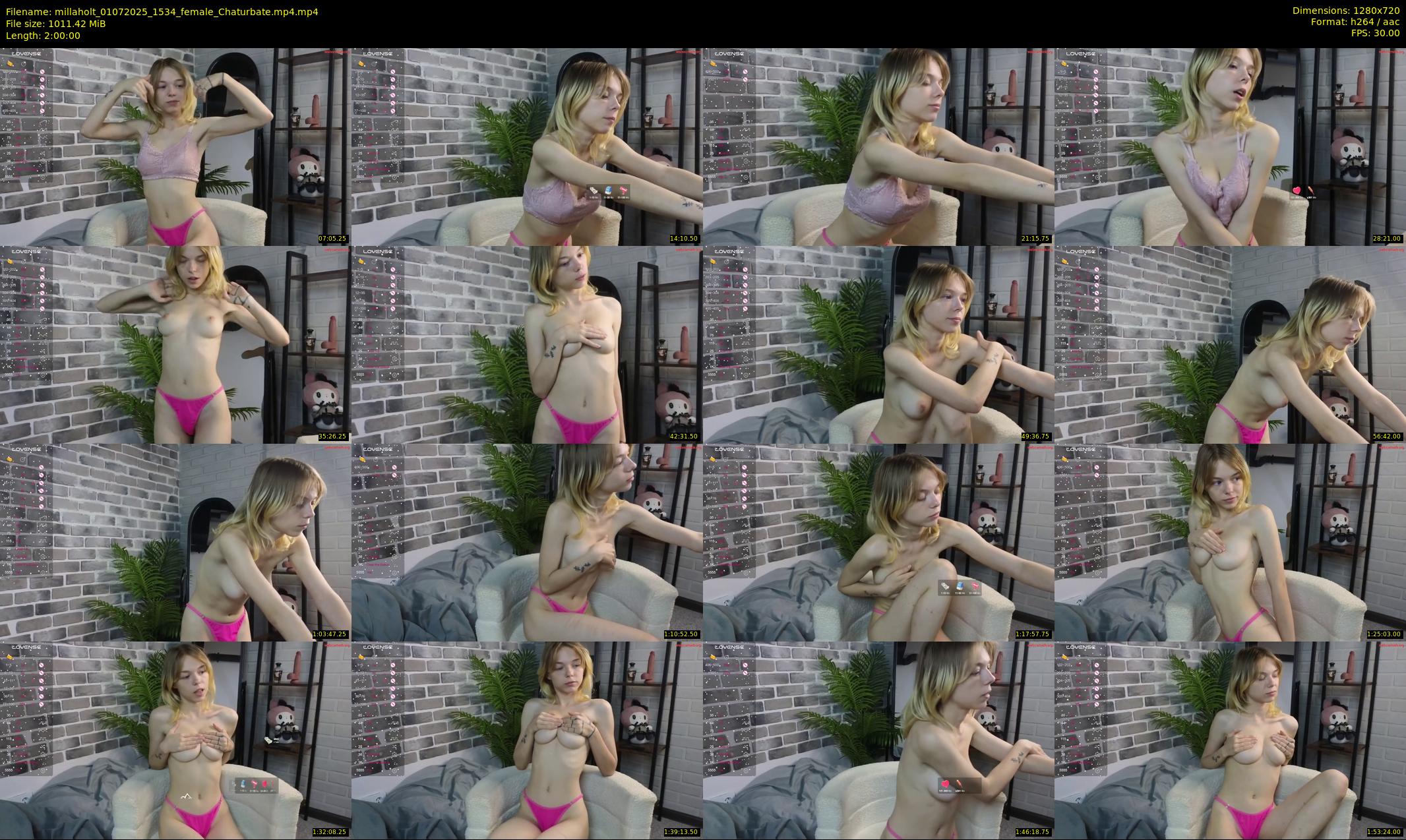 millaholt — 120 minute Chaturbate female cam show recording, 720p, Jul 1, 2025