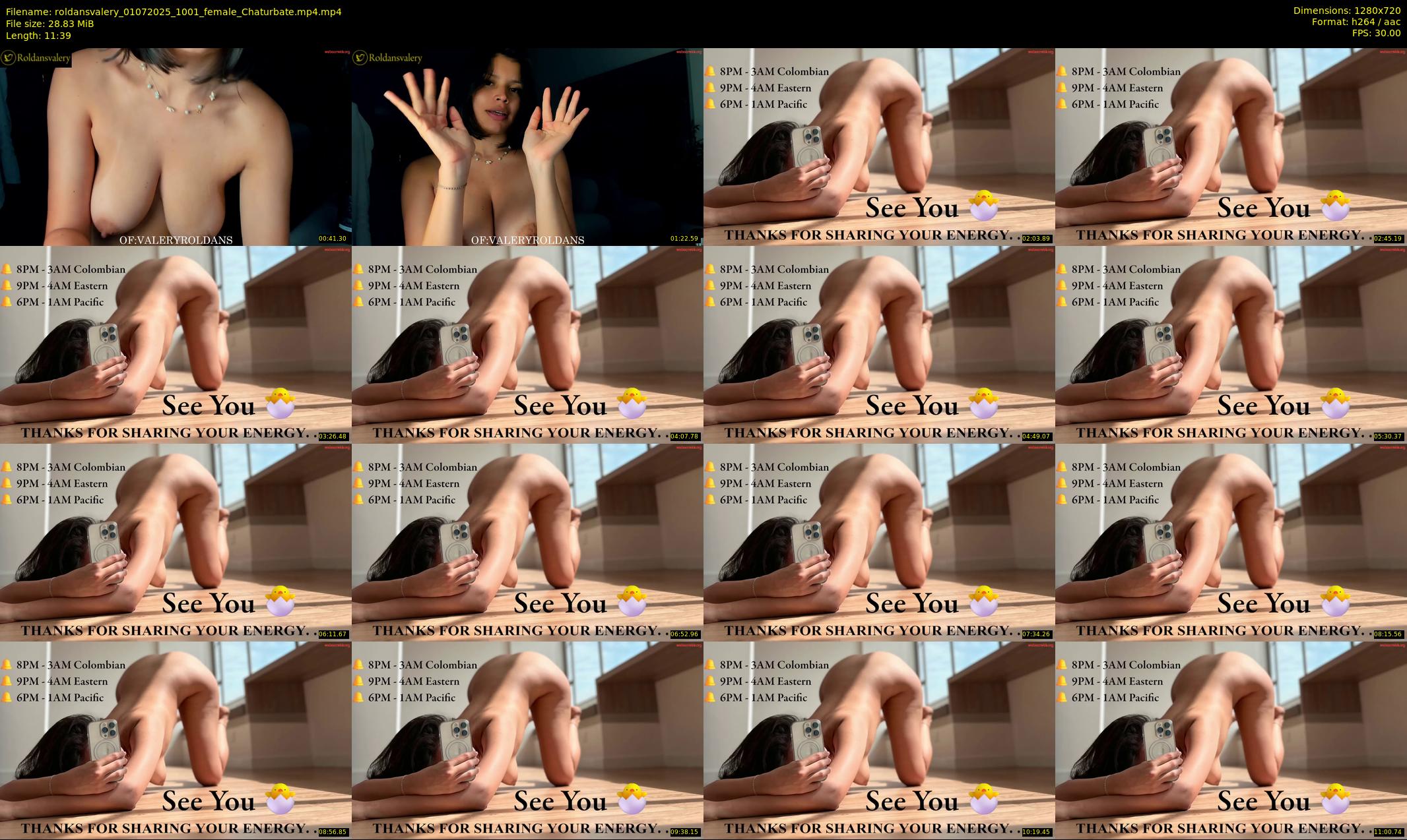 roldansvalery — 12 minute Chaturbate female cam show recording, 720p, Jul 1, 2025