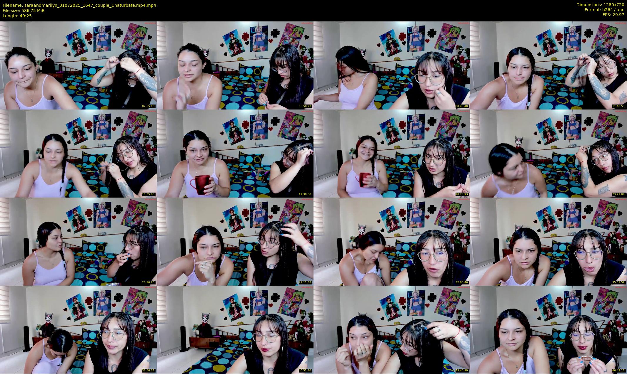 saraandmarilyn — 50 minute Chaturbate couple cam show recording, 720p, Jul 1, 2025
