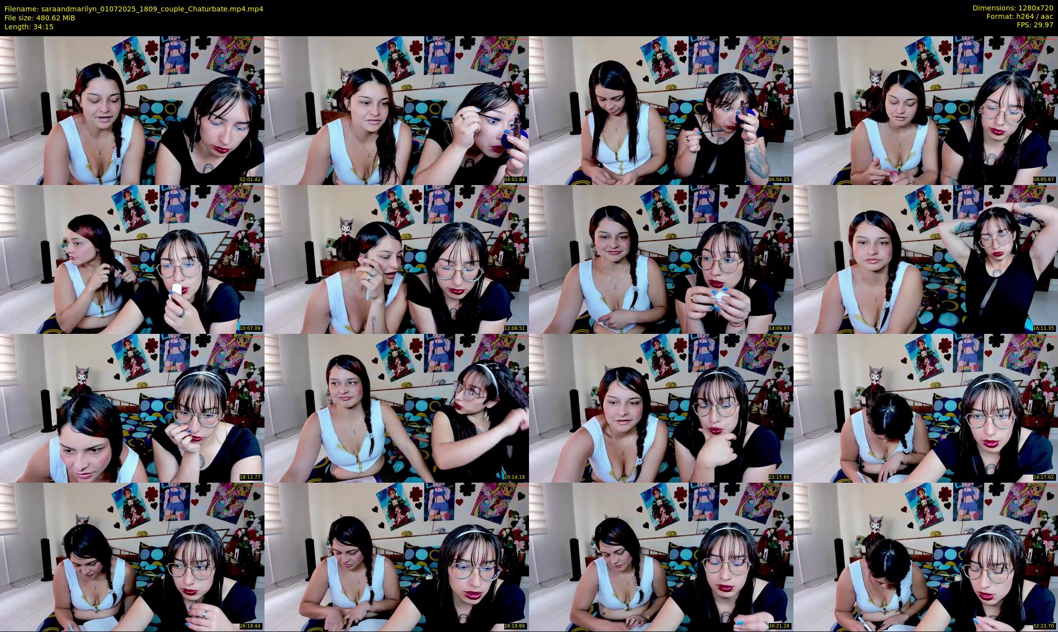 saraandmarilyn — 35 minute Chaturbate couple cam show recording, 720p, Jul 1, 2025