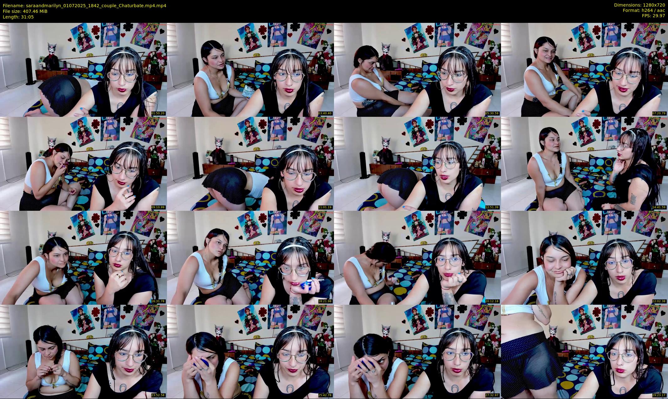 saraandmarilyn — 32 minute Chaturbate couple cam show recording, 720p, Jul 1, 2025