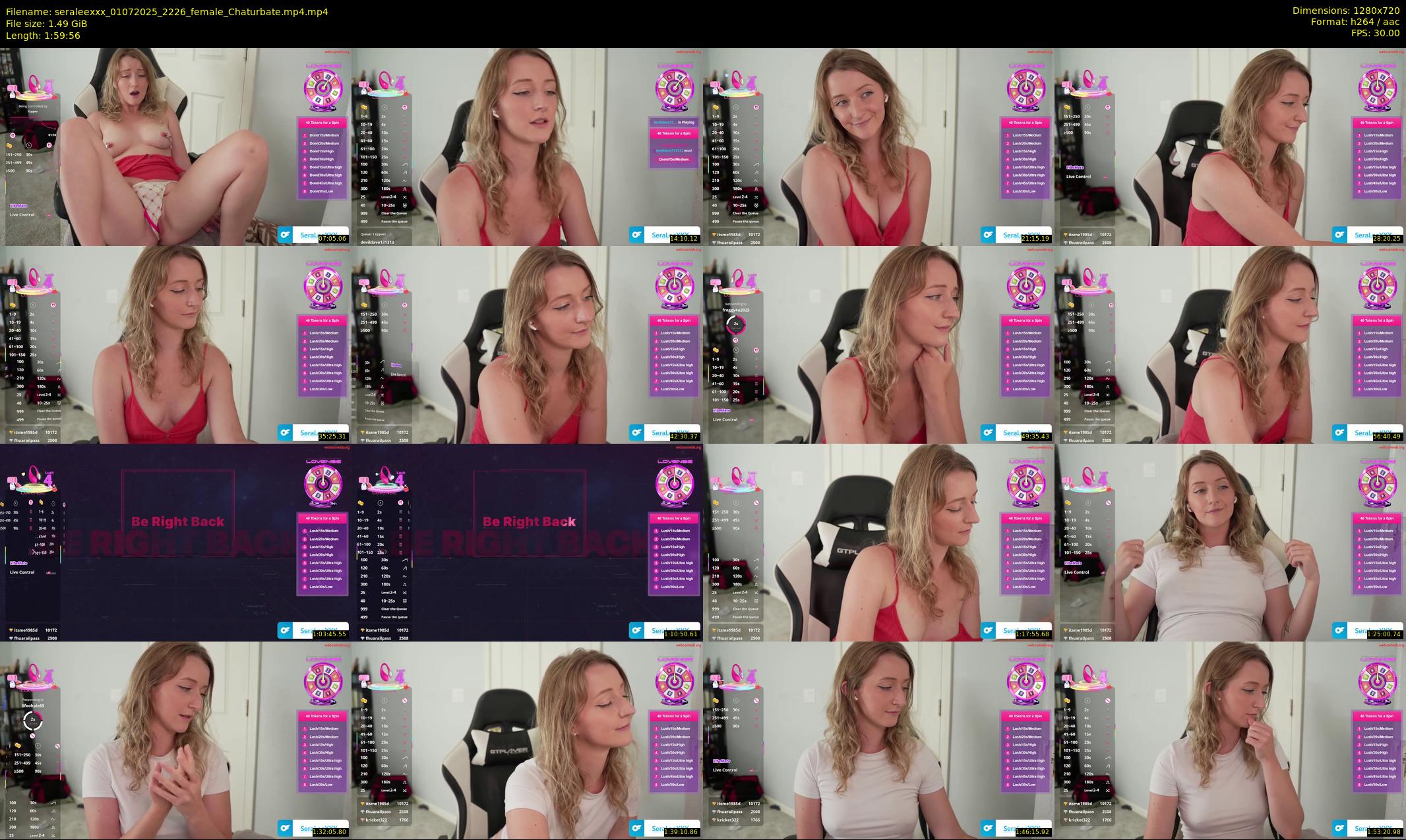 seraleexxx — 120 minute Chaturbate female cam show recording, 720p, Jul 1, 2025