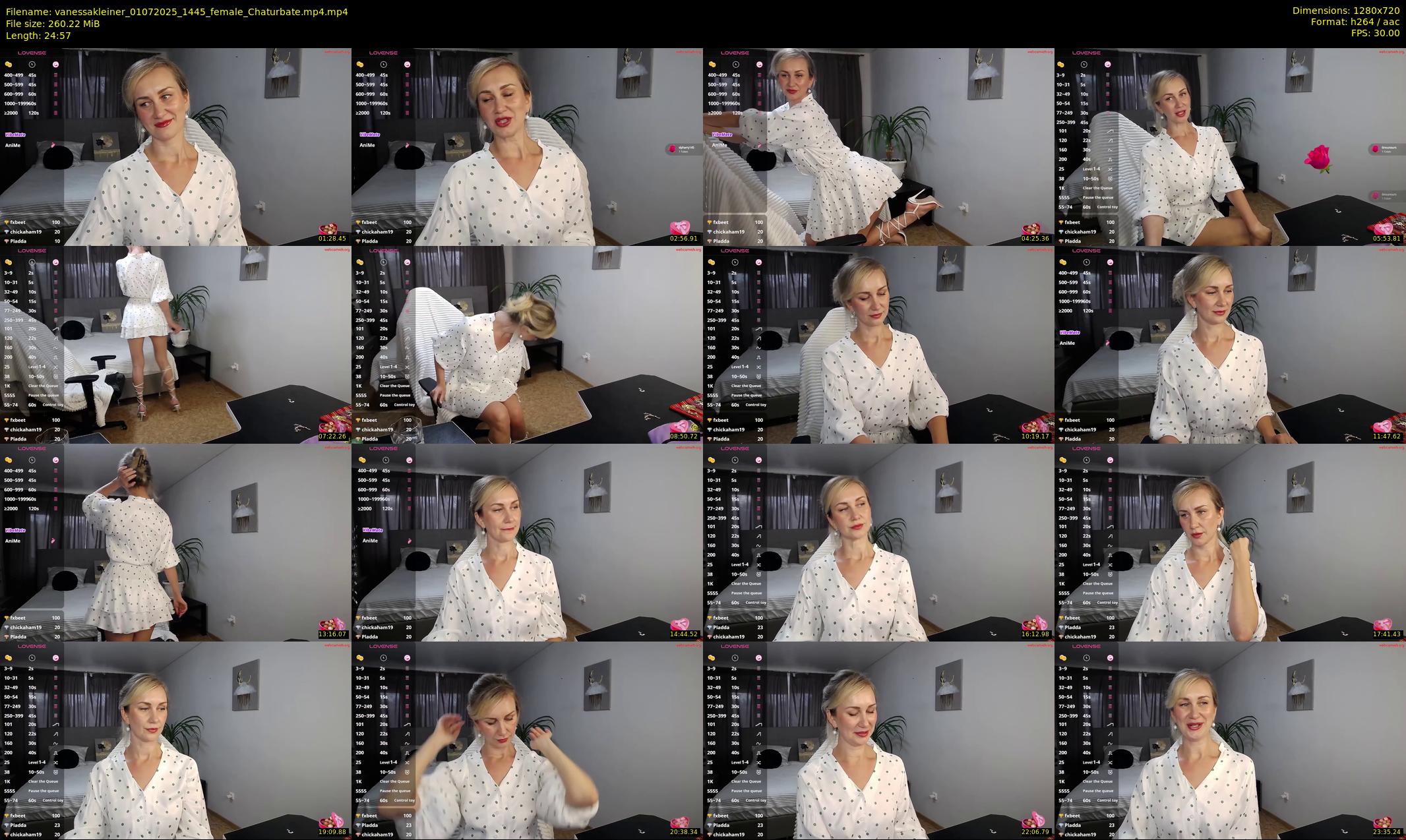 vanessakleiner — 25 minute Chaturbate female cam show recording, 720p, Jul 1, 2025