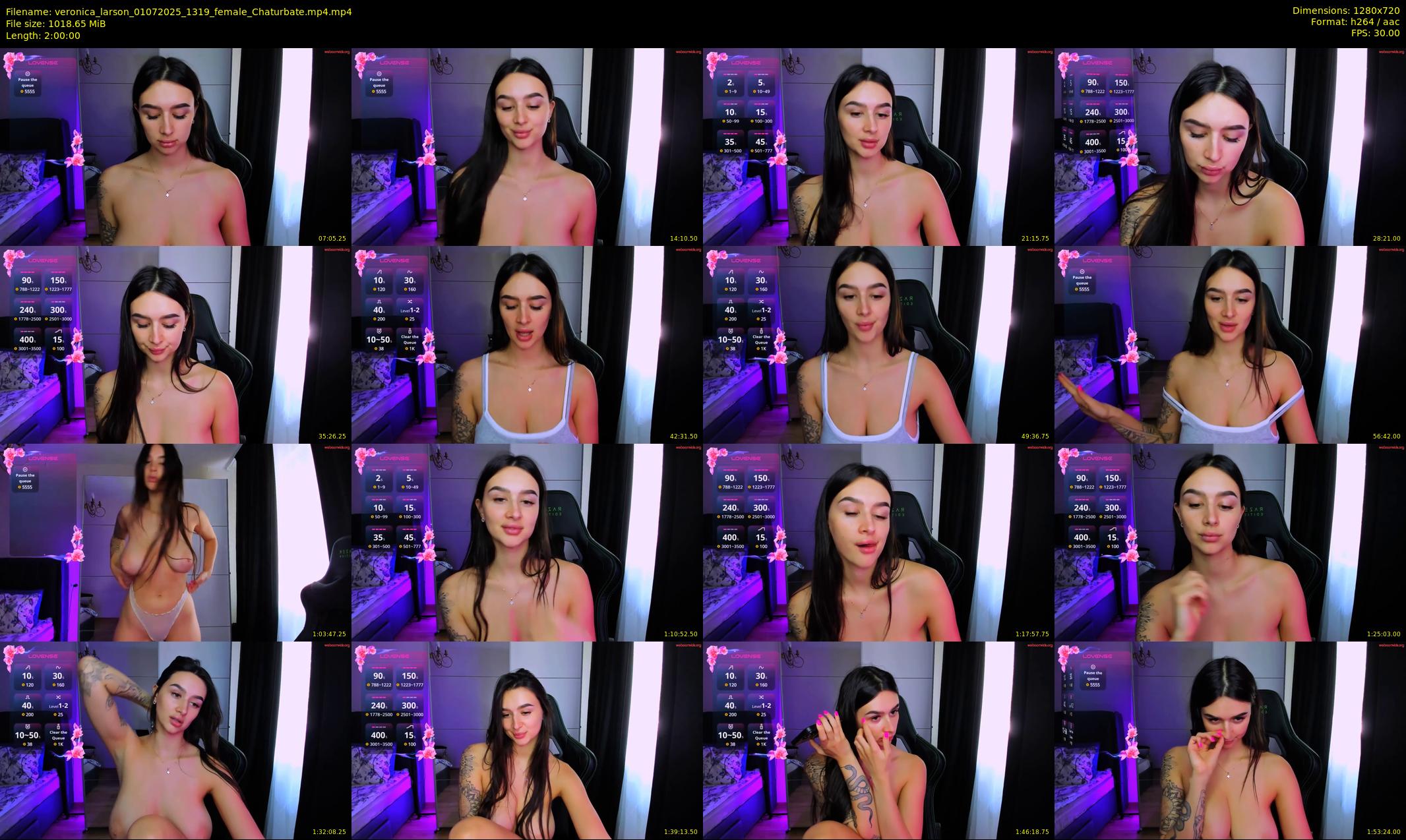 veronica_larson — 120 minute Chaturbate female cam show recording, 720p, Jul 1, 2025