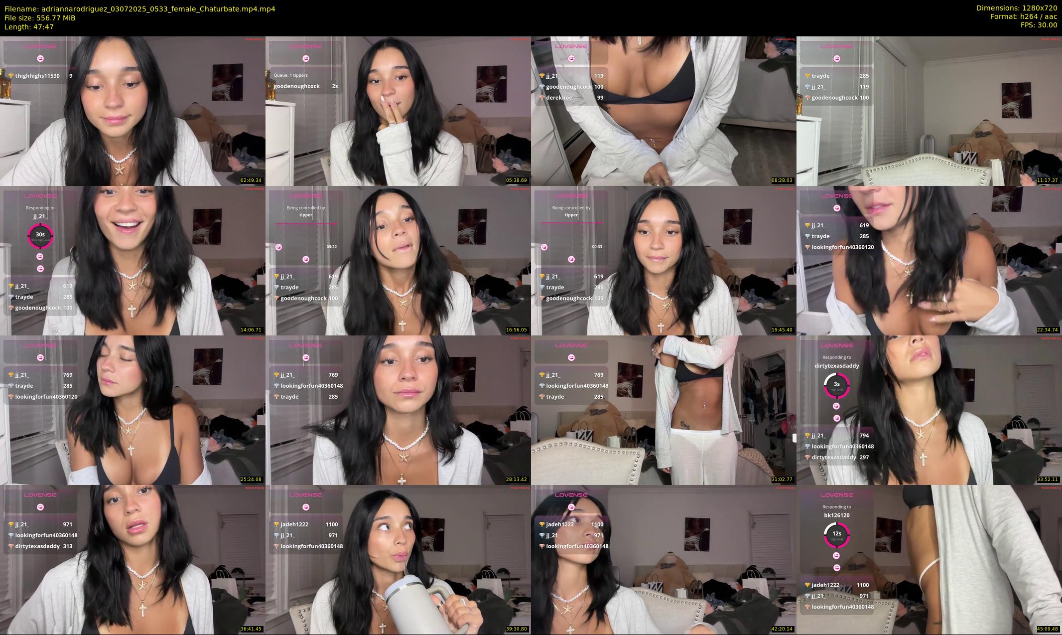 adriannarodriguez — 48 minute Chaturbate female cam show recording, 720p, Jul 3, 2025