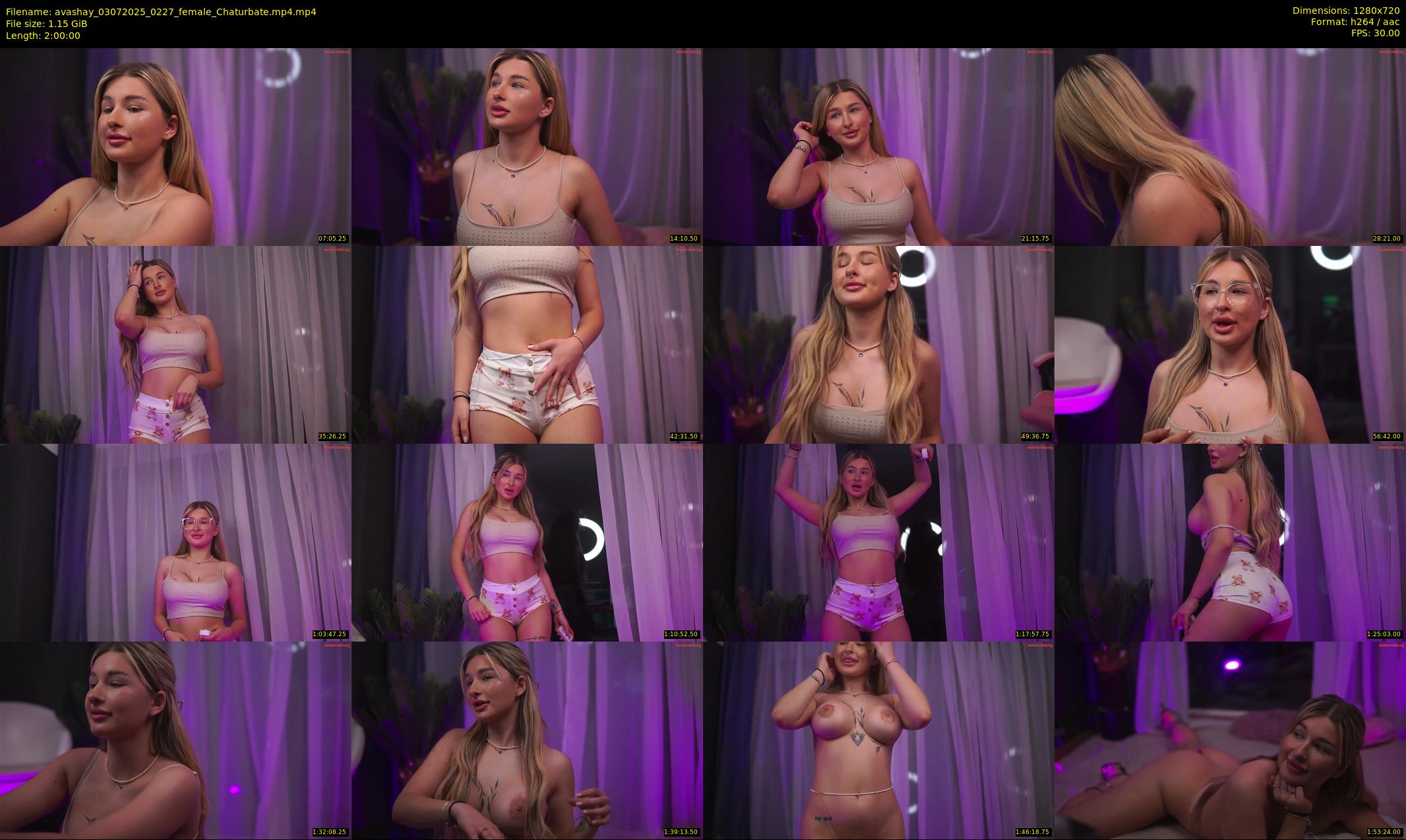 avashay — 120 minute Chaturbate female cam show recording, 720p, Jul 3, 2025