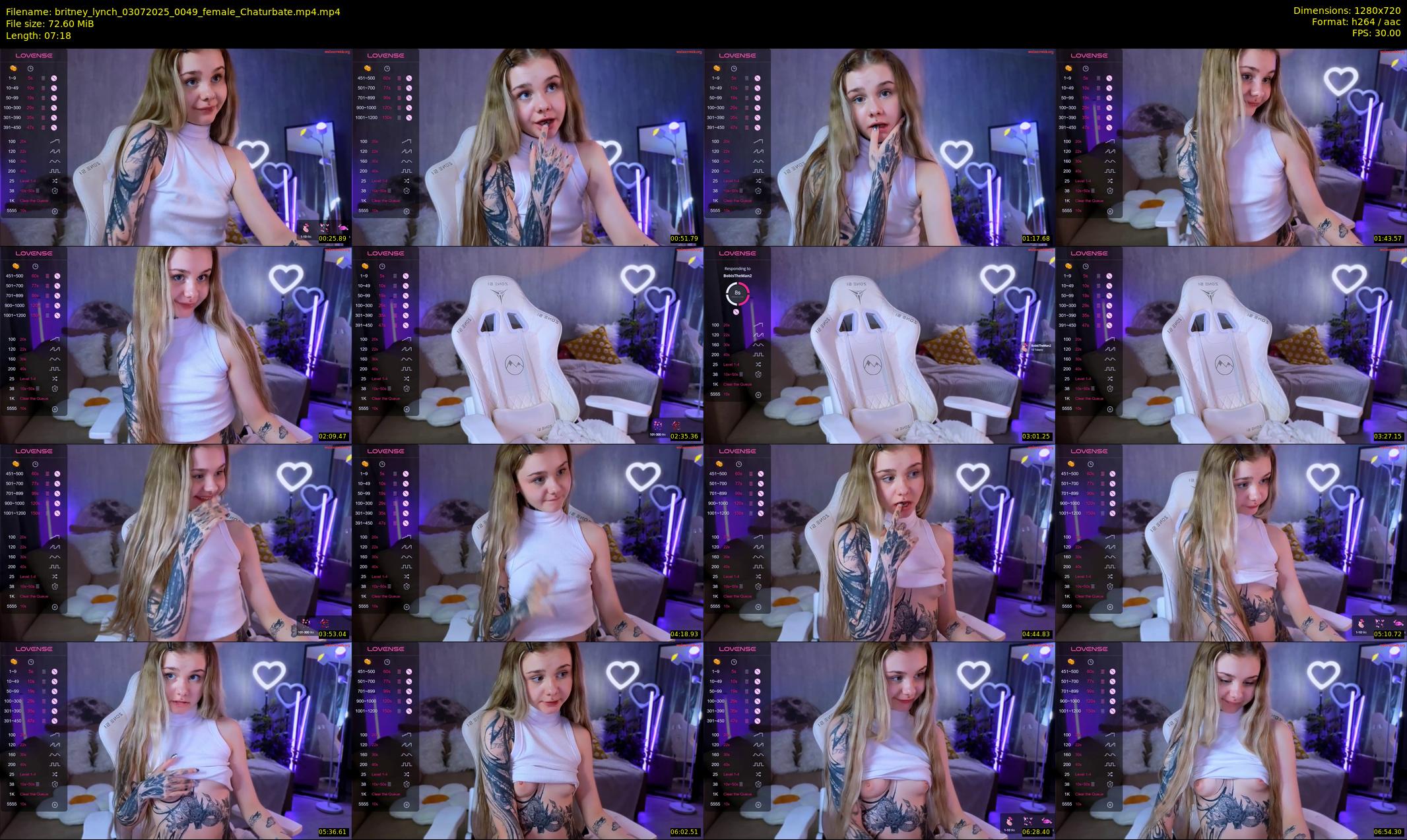 britney_lynch — 8 minute Chaturbate female cam show recording, 720p, Jul 3, 2025