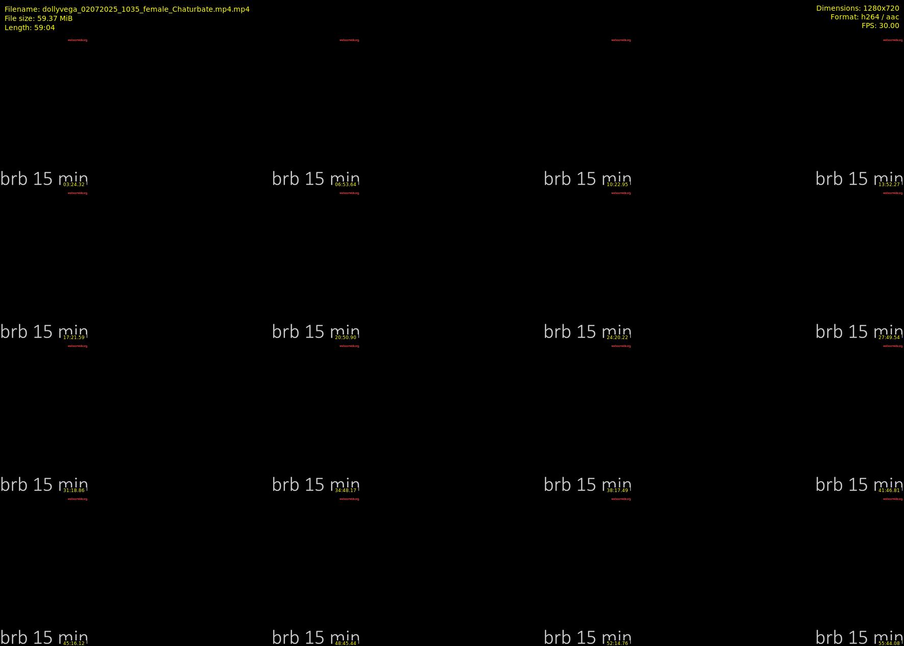 dollyvega — 60 minute Chaturbate female cam show recording, 720p, Jul 2, 2025