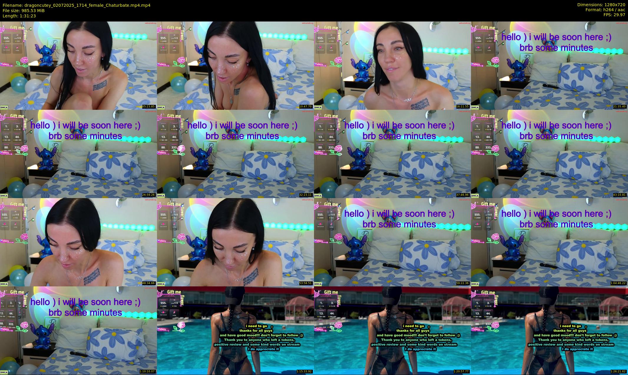 dragoncutey — 92 minute Chaturbate female cam show recording, 720p, Jul 2, 2025