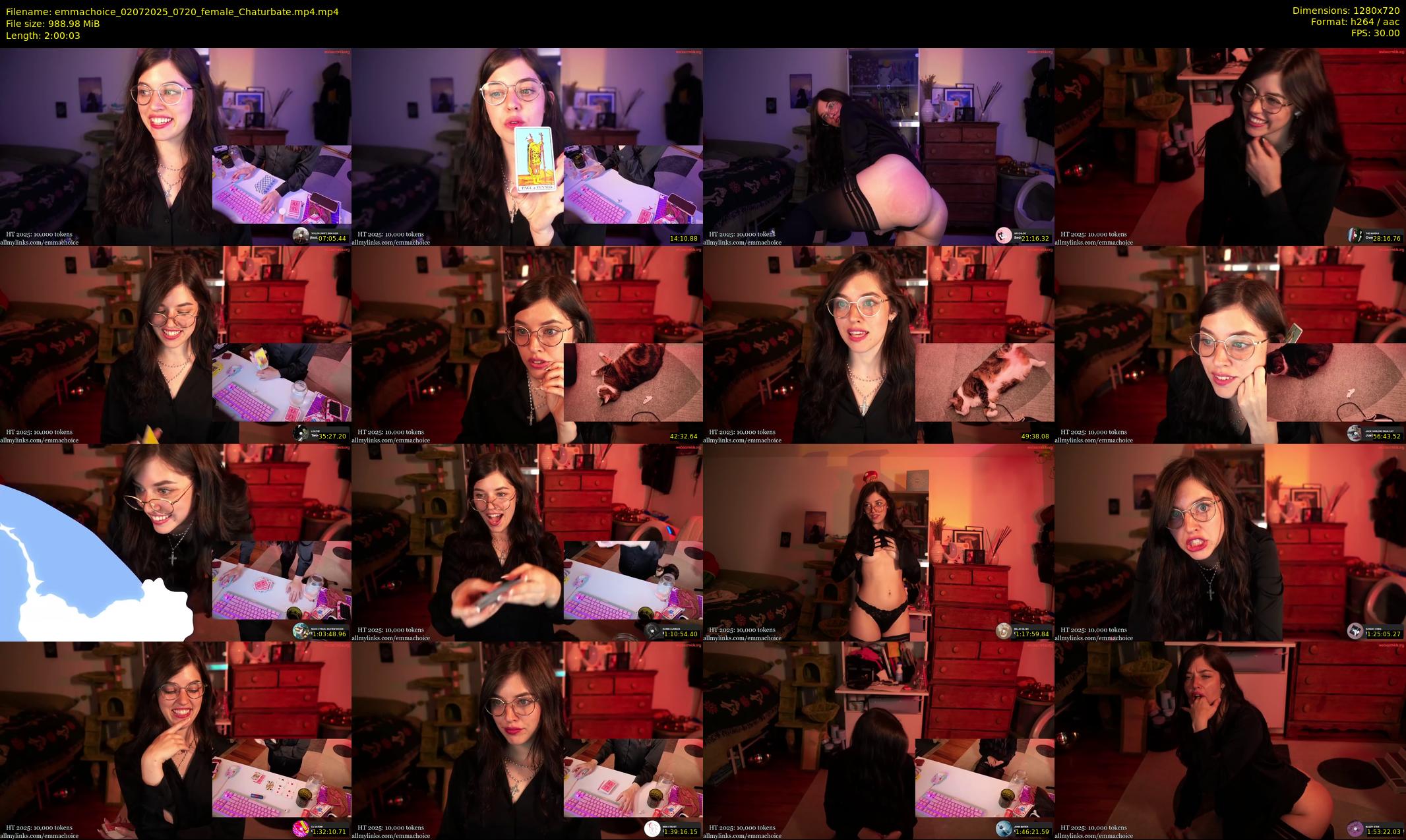 emmachoice — 121 minute Chaturbate female cam show recording, 720p, Jul 2, 2025